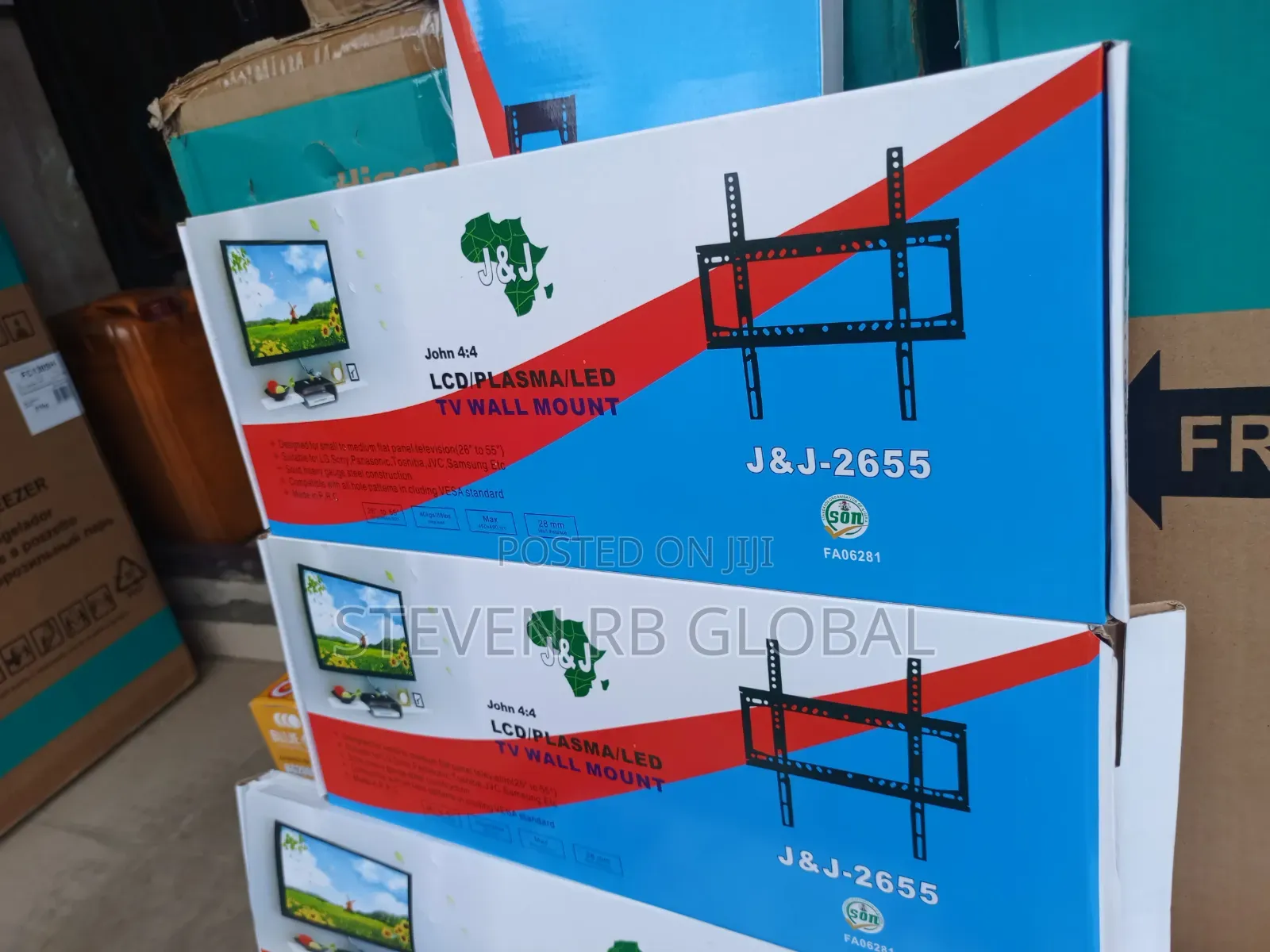 John 4:4 LCD/Plasma/Led TV Wall Mount 26"–55" TVS | J&j-2655