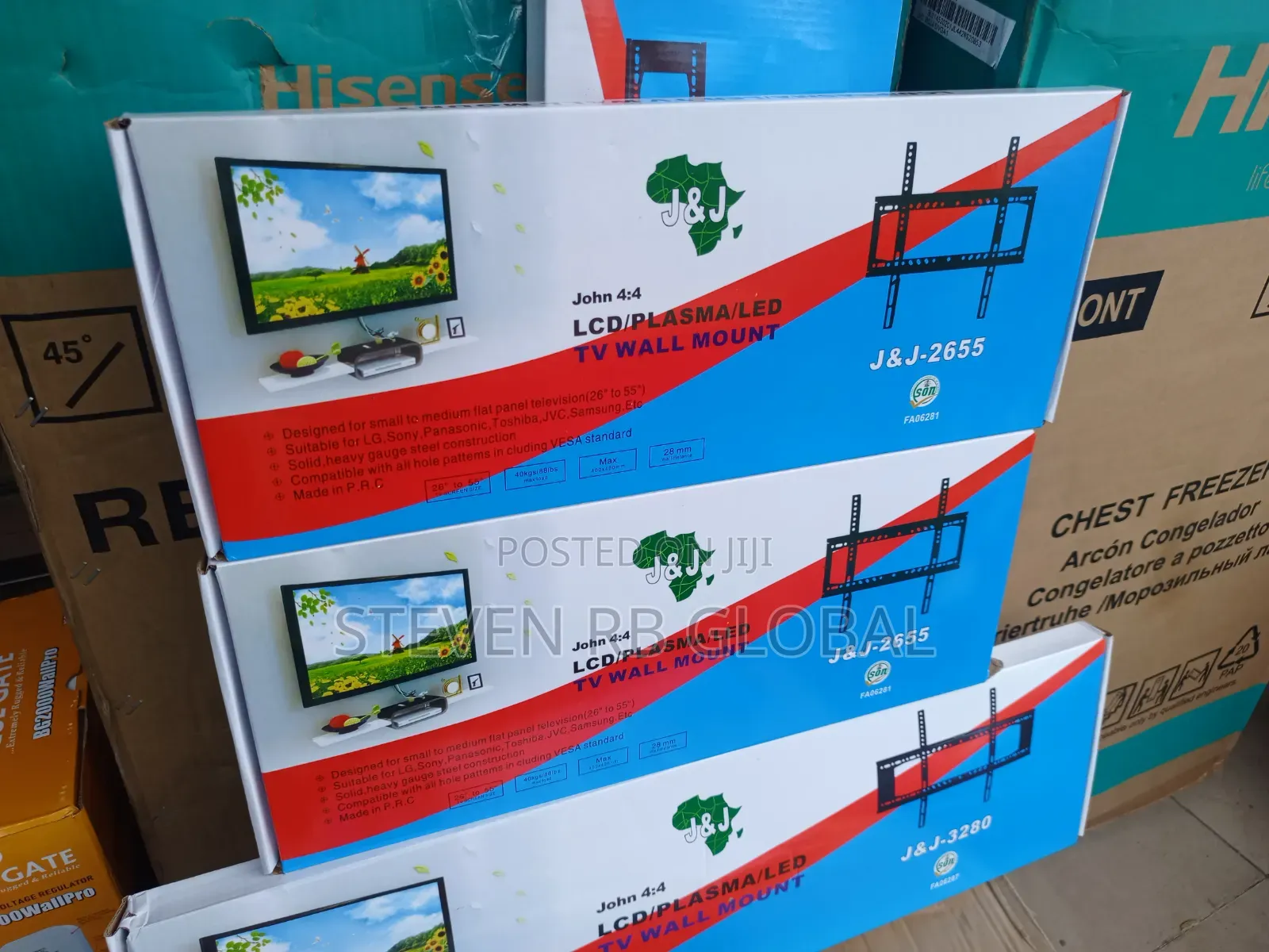 John 4:4 LCD/Plasma/Led TV Wall Mount 26"–55" TVS | J&j-2655