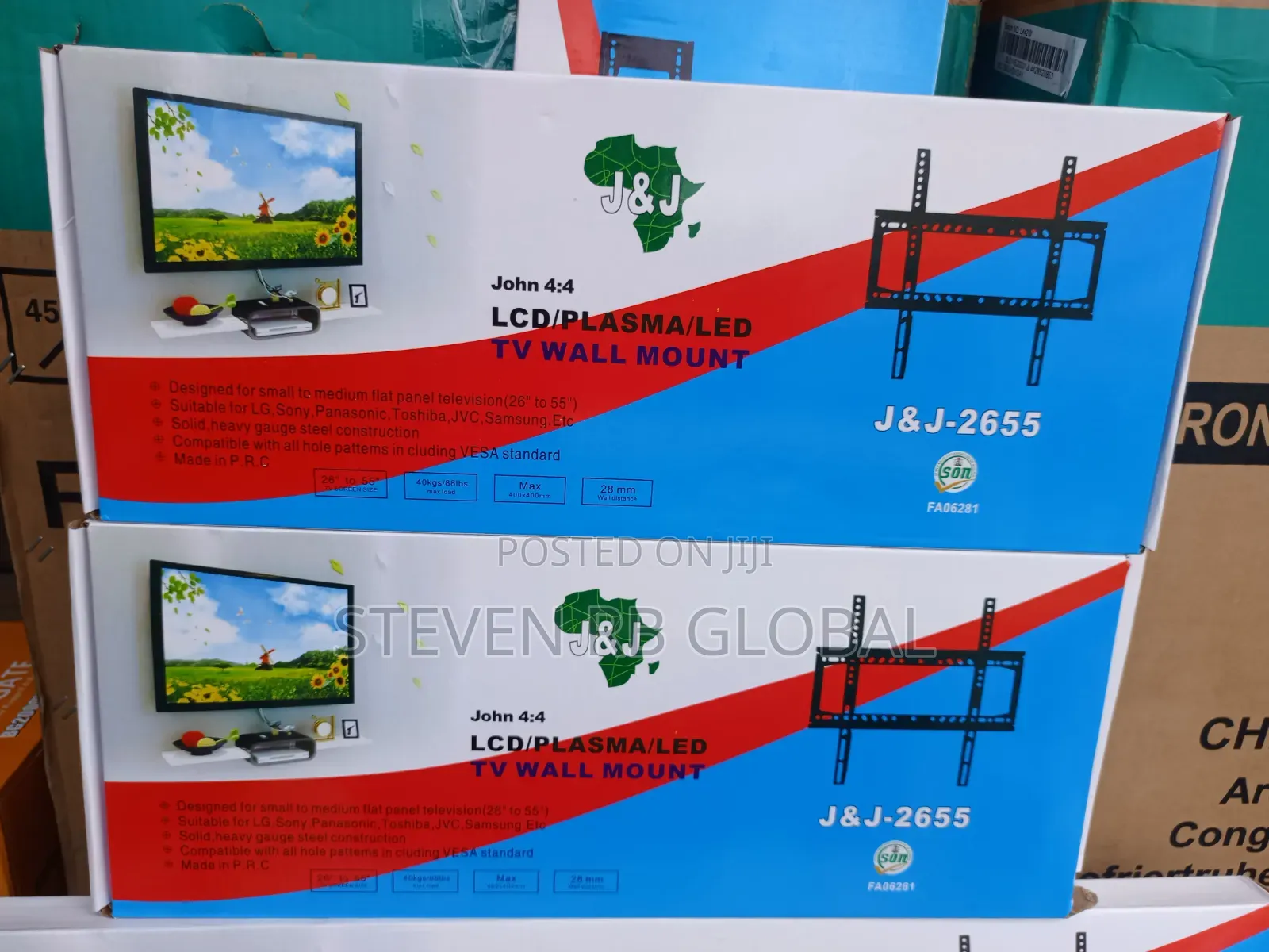 John 4:4 LCD/Plasma/Led TV Wall Mount 26"–55" TVS | J&j-2655