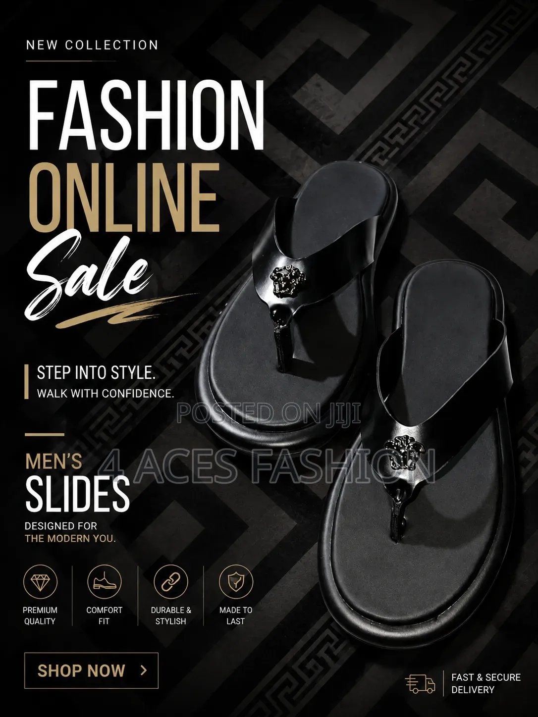 Premium Black Sandals