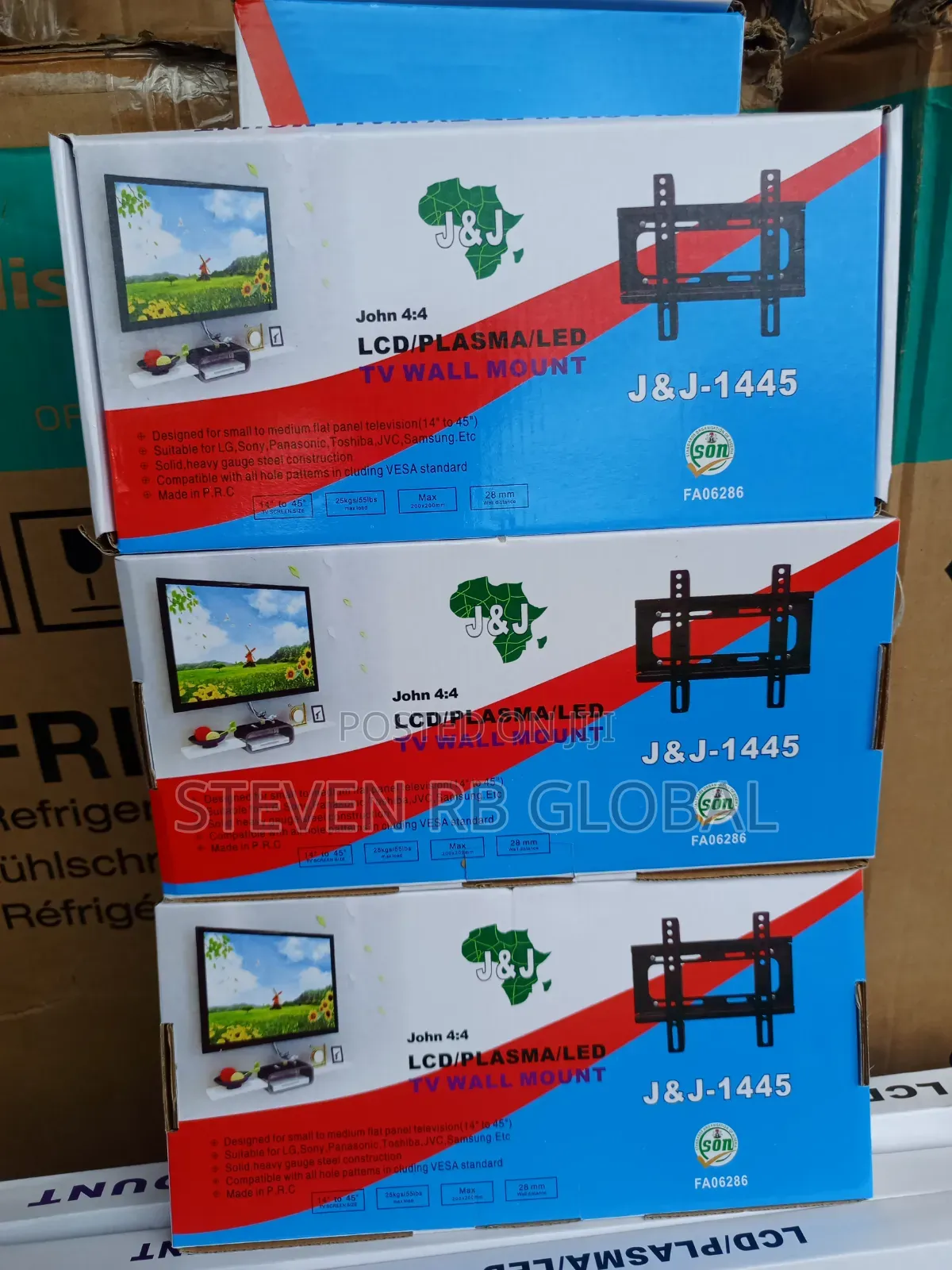 John 4:4 LCD/Plasma/Led TV Wall Mount 14"–45" TVS | J&j-1445
