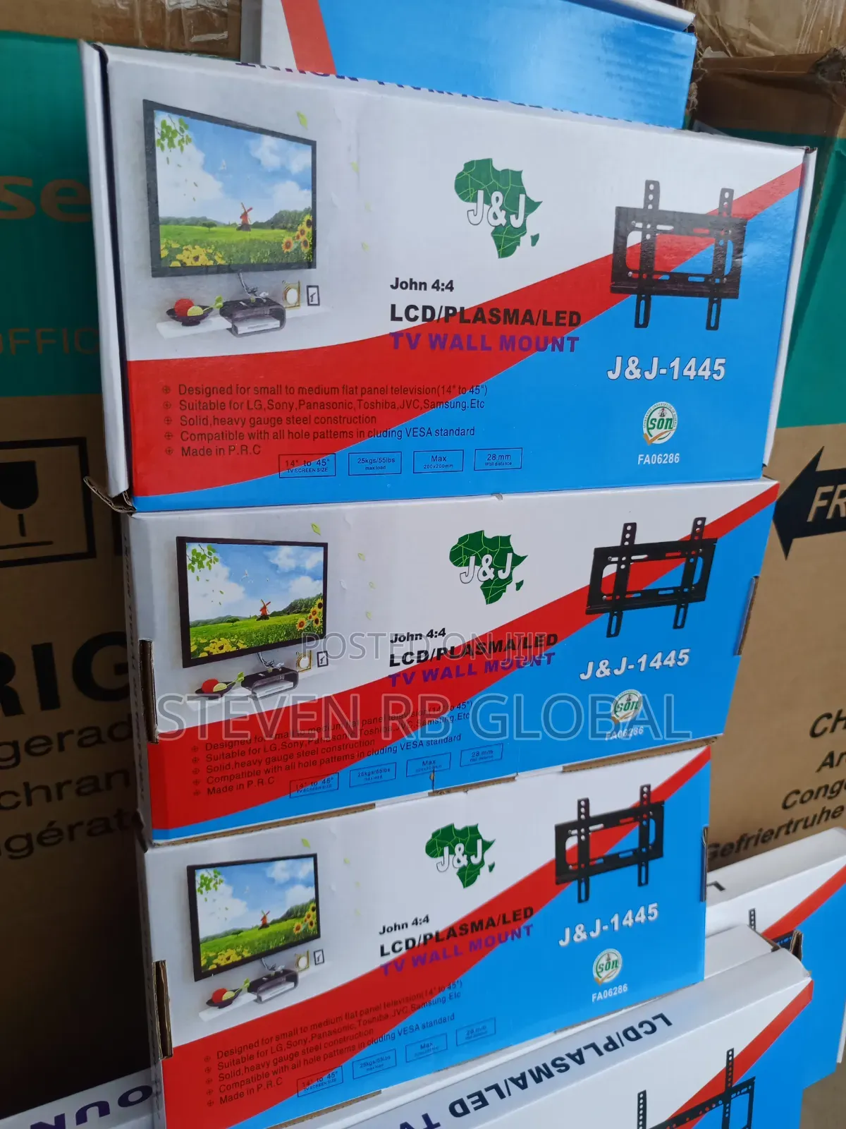 John 4:4 LCD/Plasma/Led TV Wall Mount 14"–45" TVS | J&j-1445