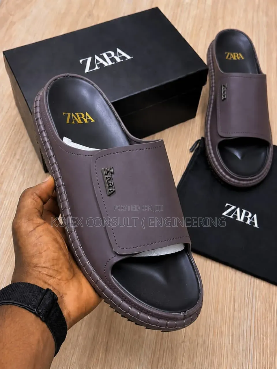 Zara Men Leather Slides