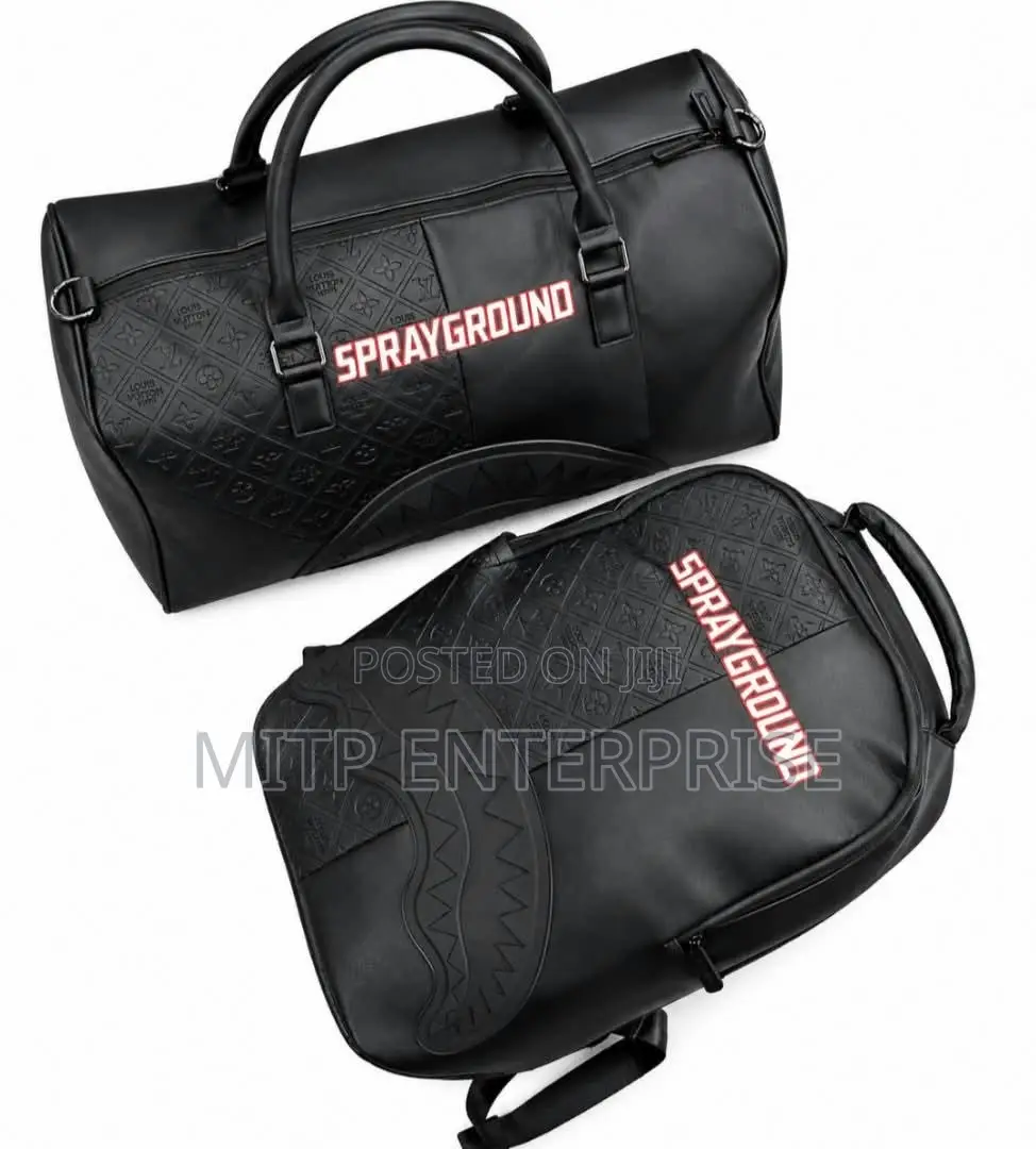 Premium Leather Duffle Backpack Set.