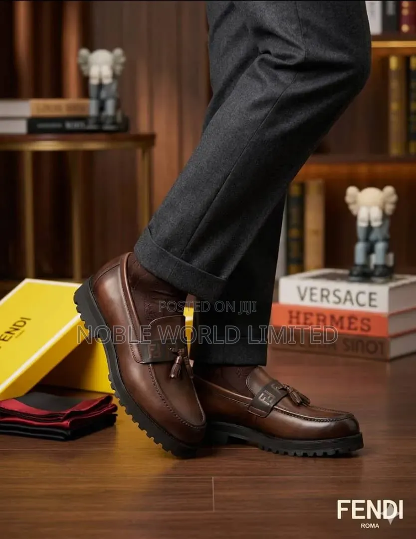 Men's Fendi Black/Brown Shoes TEST 21z