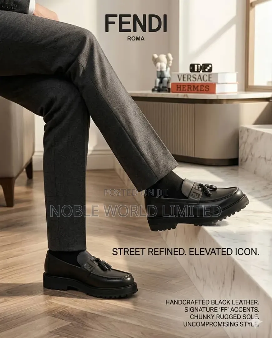 Men's Fendi Black/Brown Shoes TEST 21z