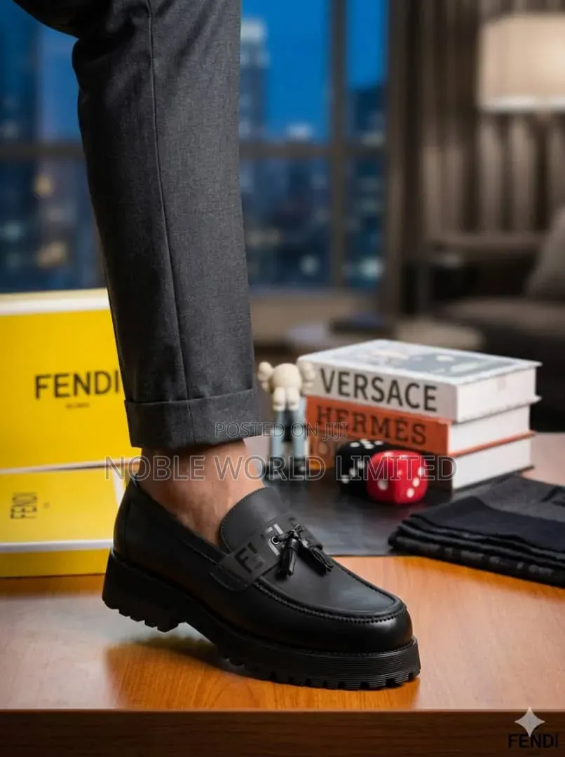 Men's Fendi Black/Brown Shoes TEST 21z
