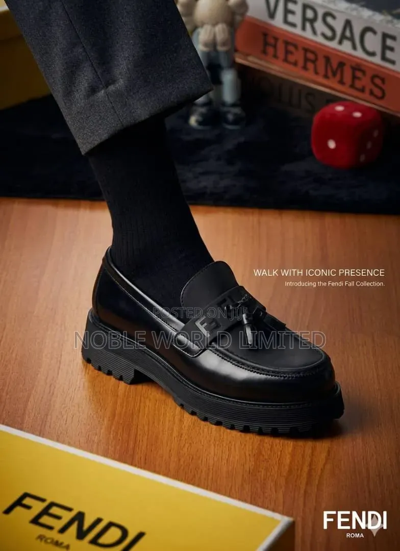 Men's Fendi Black/Brown Shoes TEST 21z