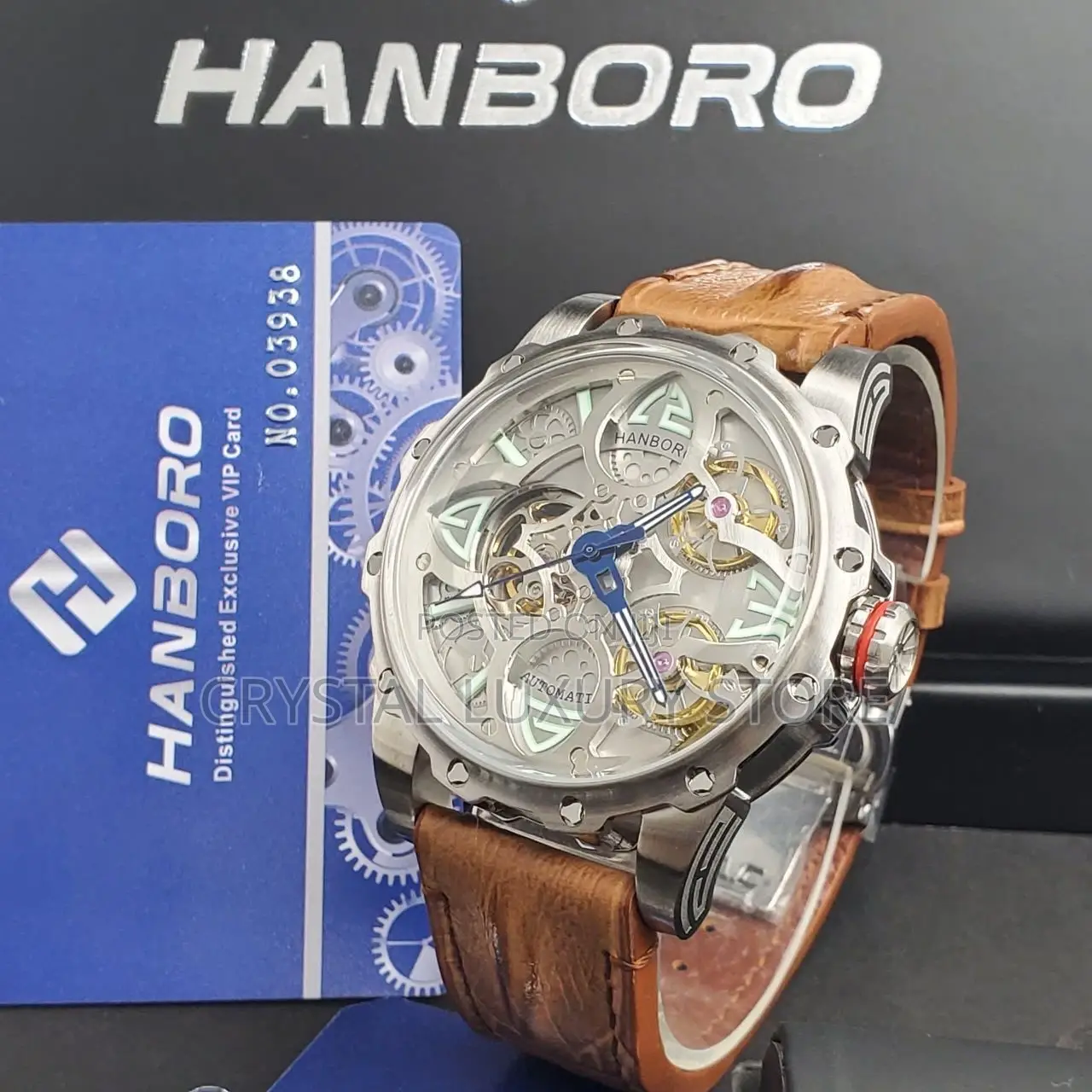 Hanboro Authentic Quality Luxury Men Automatic Engine Wristwatch