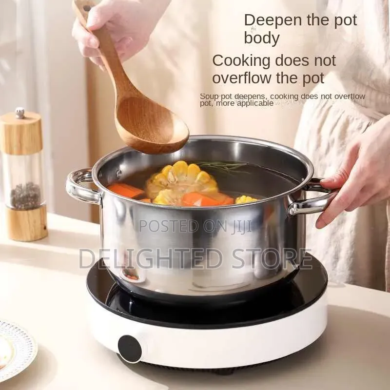5in1 Household Large Capacity Quality Stainless Steel Soup Pot(18-26cm