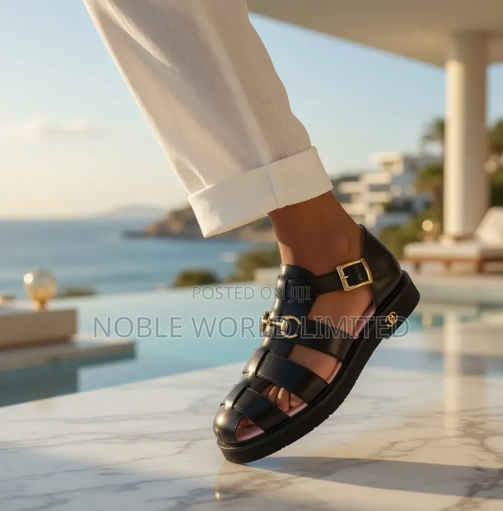 Men's Gucci Woven Leather Sandals TEST 9h