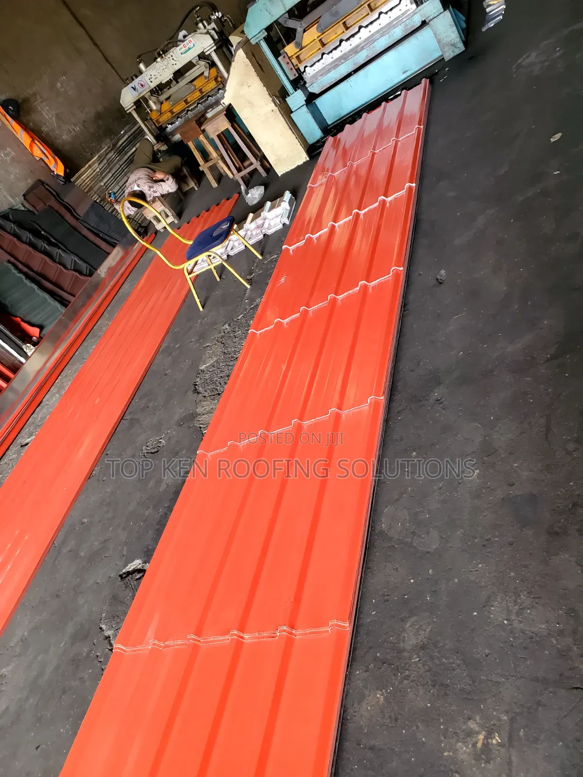 0.55mm Thickness Longspan Red Oven Baked
