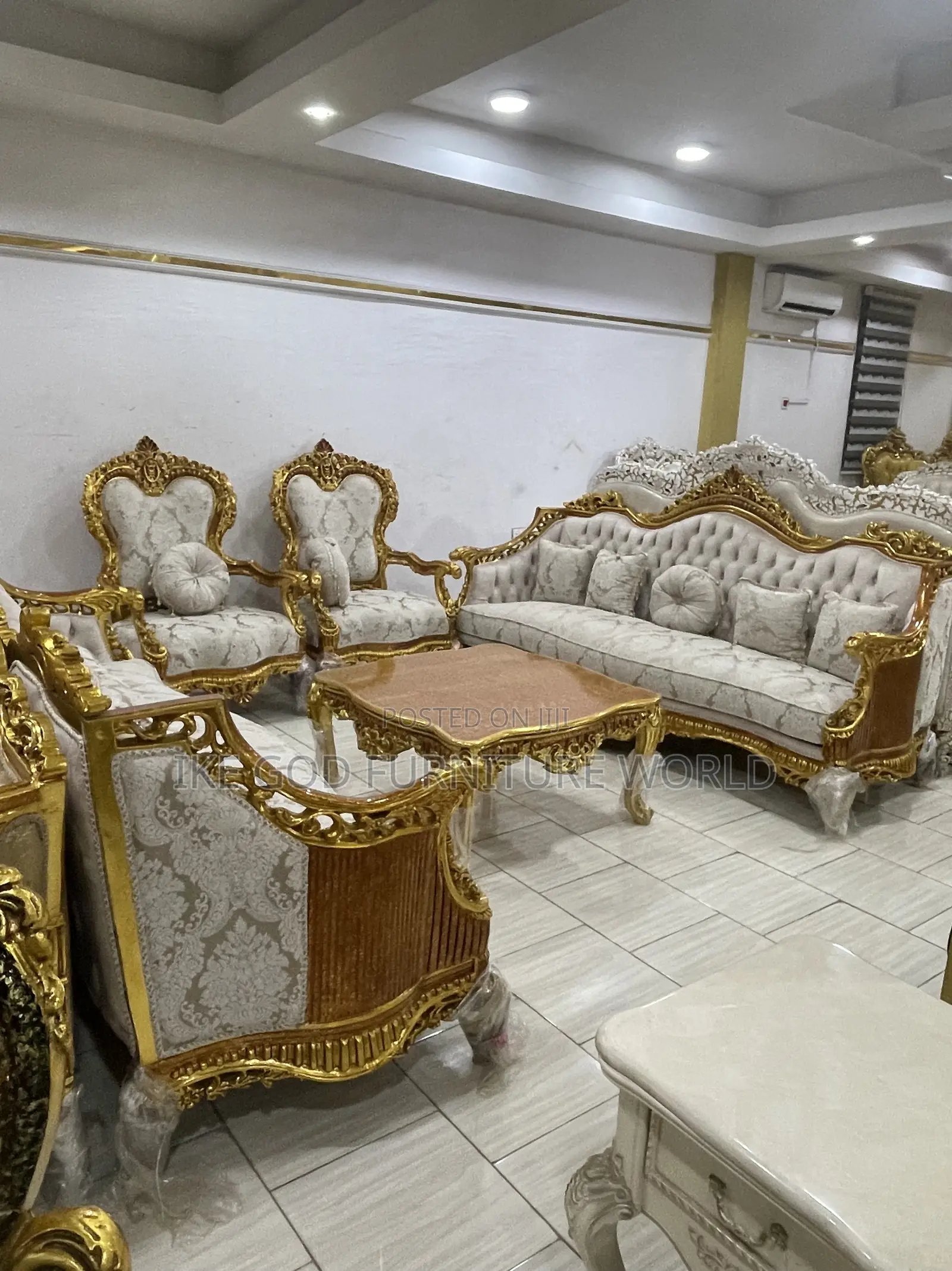 Full Set of High Classic Imported Royal Fabric Sofa Chair