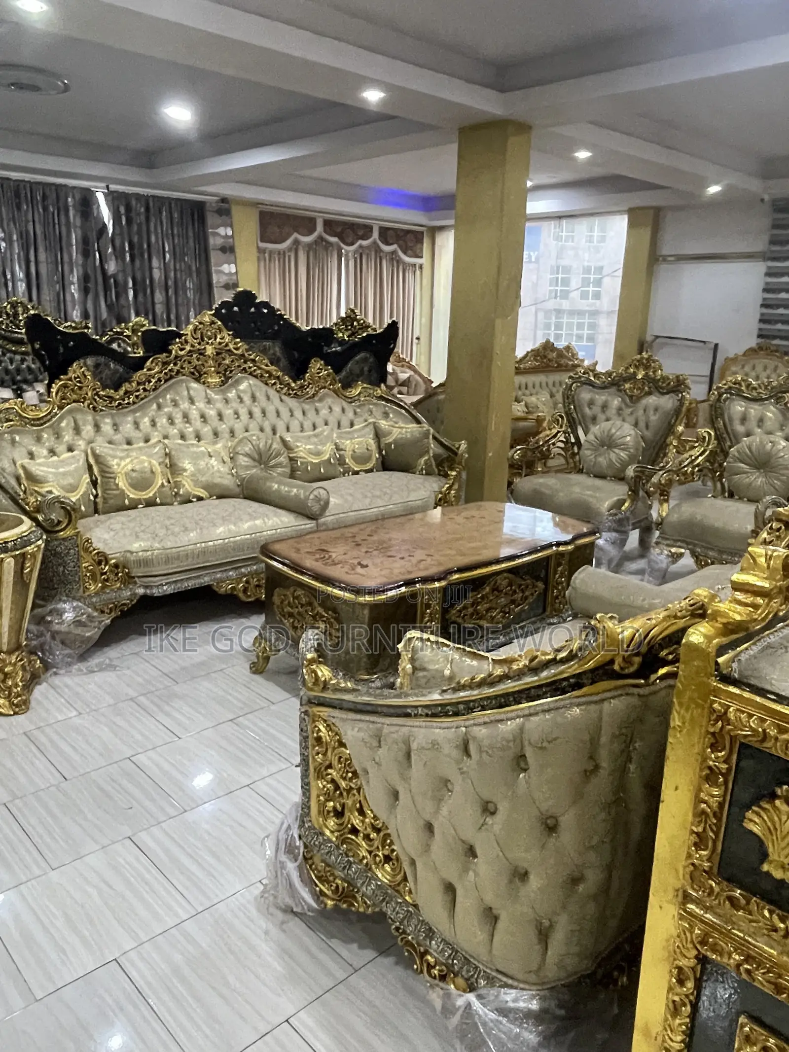 Full Set of High Classic Imported Royal Fabric Sofa Chair