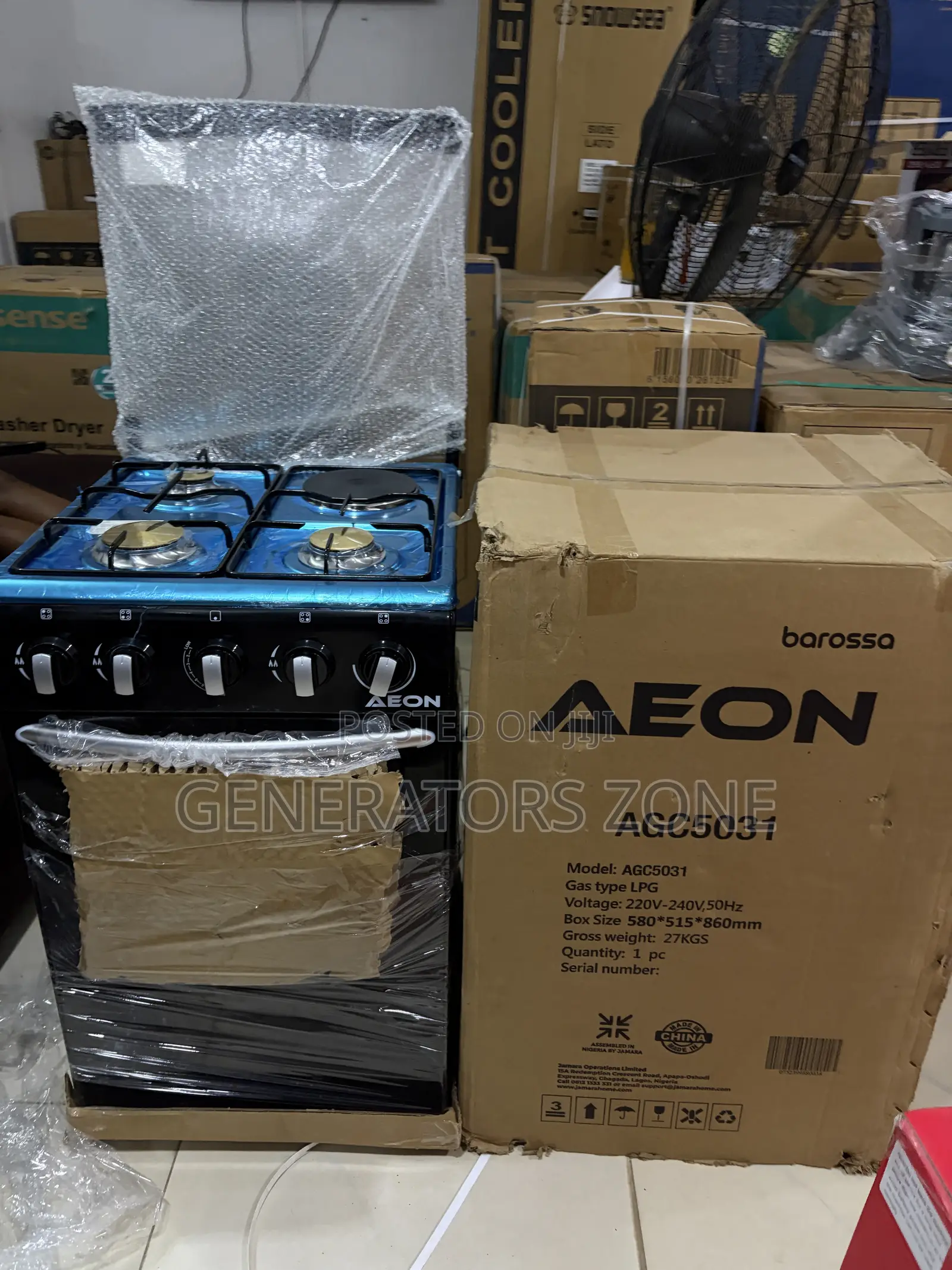 AEON 50×50cm Gas Cooker With 3+1 Burners
