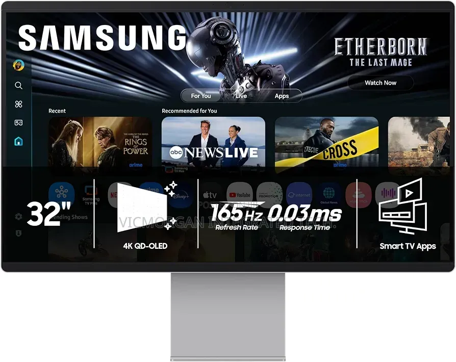 Samsung 32” OLED M9 (M90SF) Smart Monitor With 4K QD-OLED, 165Hz,