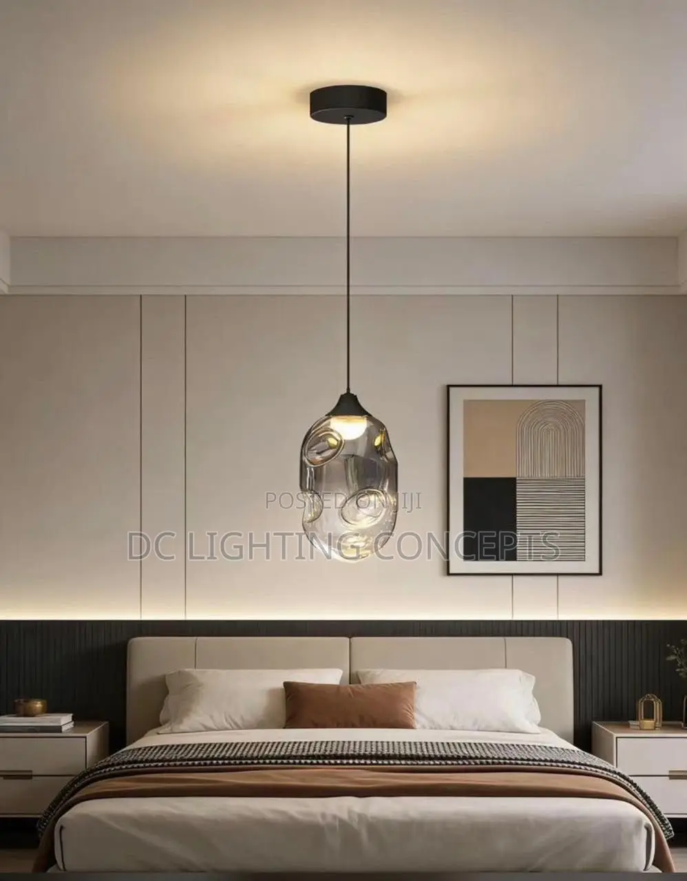 Modern Minimalist Nordic Glass Pendant Light for Dining Room, Kitchen.