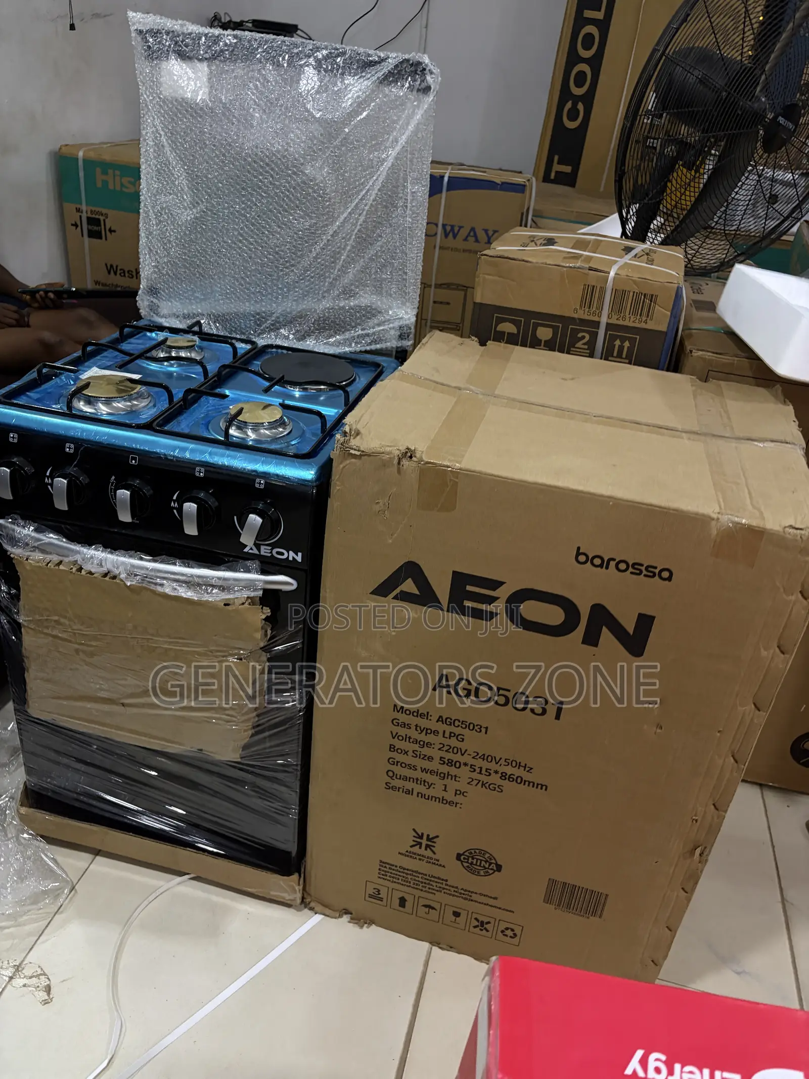 AEON AGC5031 3+1 Standing Gas Cooker for Daily Use