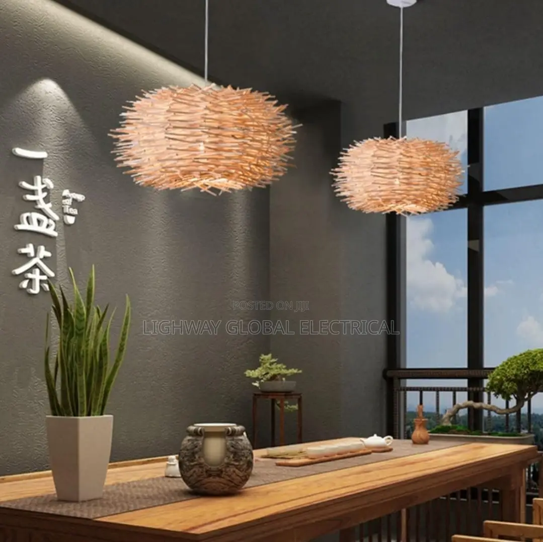 Rustic Rattan Wooven Bird Nest 🪹 Designer Chandelier