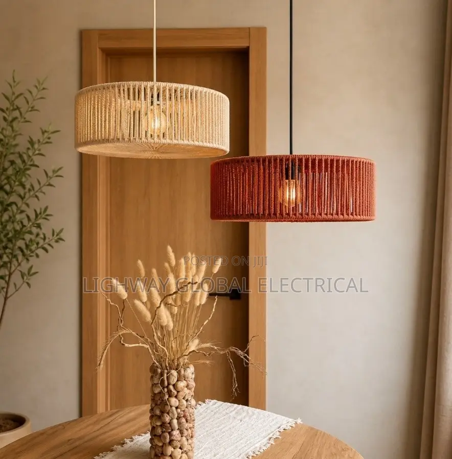 Weave Lamp Shade Handwooven Bohemian Style Pendant Light