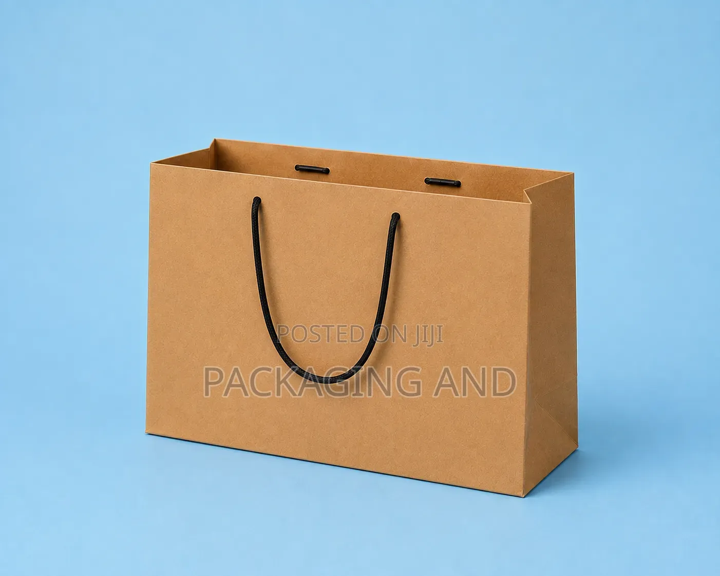 Plain A4 Kraft Paper Bag Landscape, Imported Rope Handle, Gift Bags