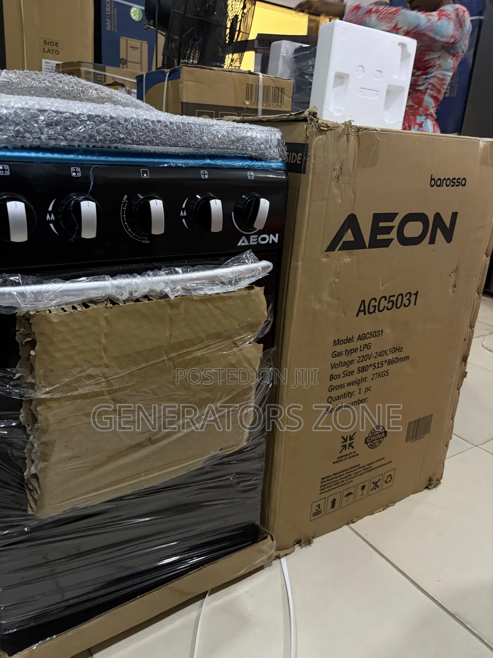 AEON AGC5031 Three Burner Plus One Electric Gas Cooker Unit