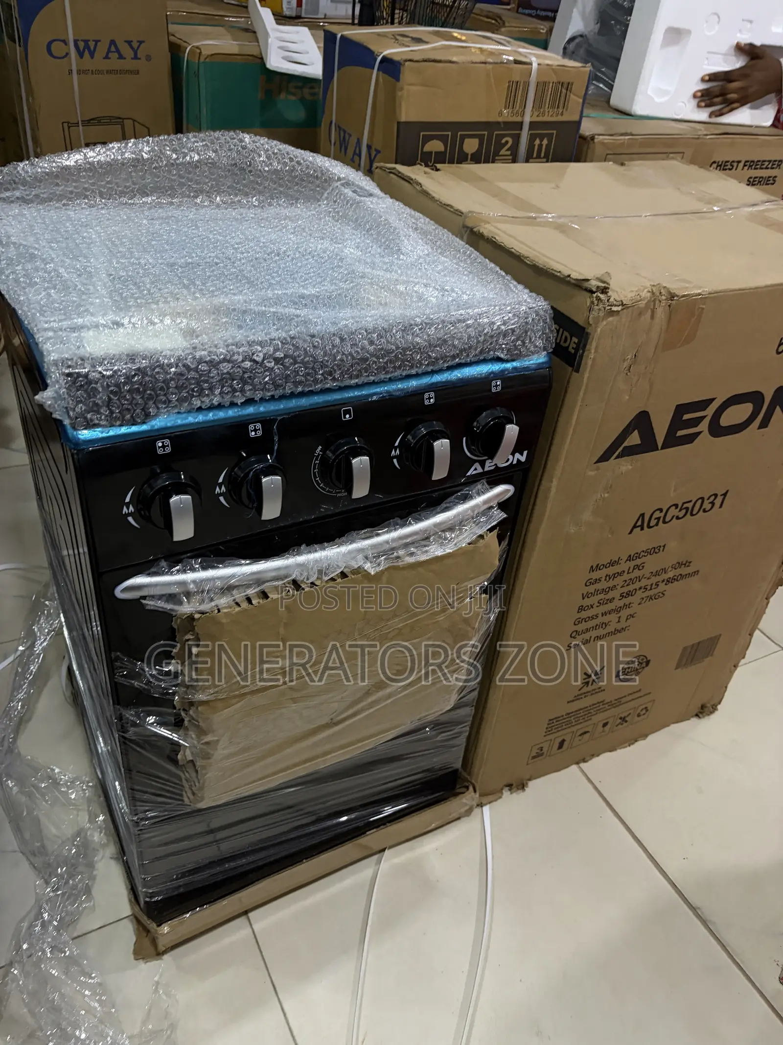 AEON AGC5031 Three Burner Plus One Electric Gas Cooker Unit