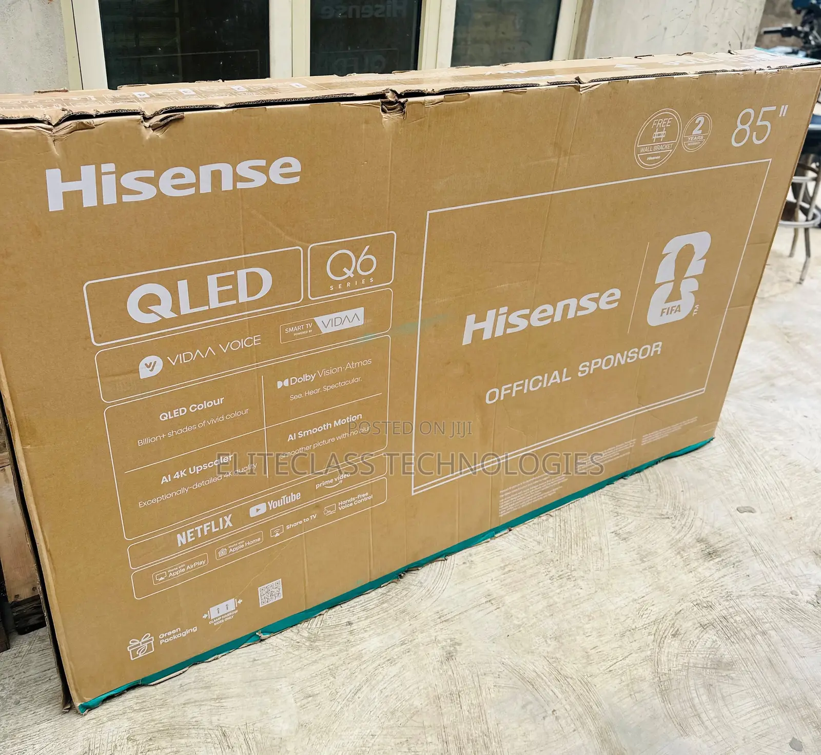 Original Hisense 85" Television With QLED Display