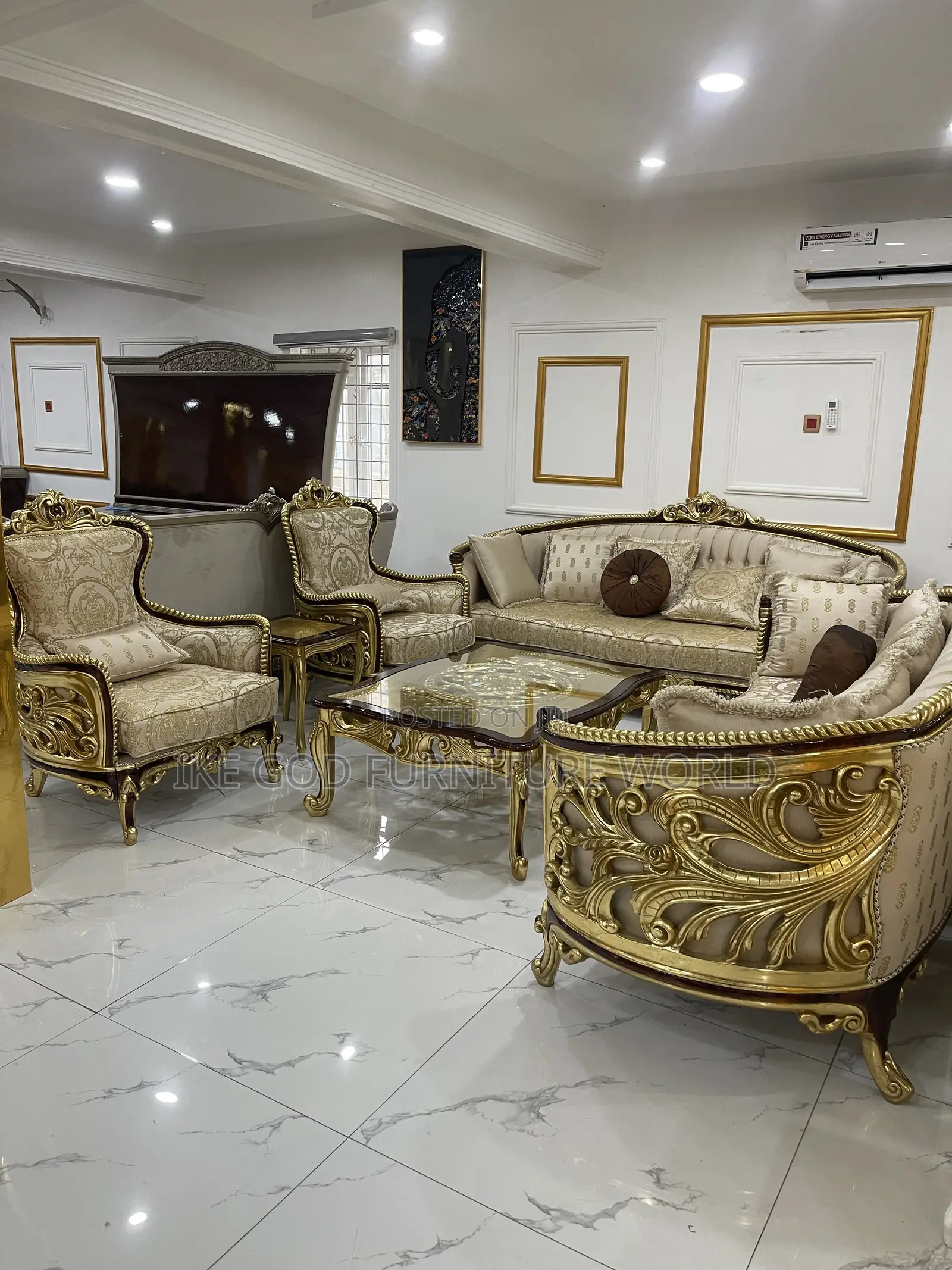 Complete Set of High Classic Turkish Royal Fabric Sofa Chair Chairs