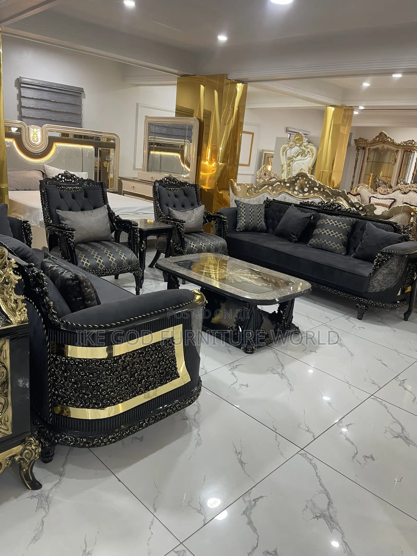 Set of High Classic Imported Turkish Royal Fabric Sofa Chair