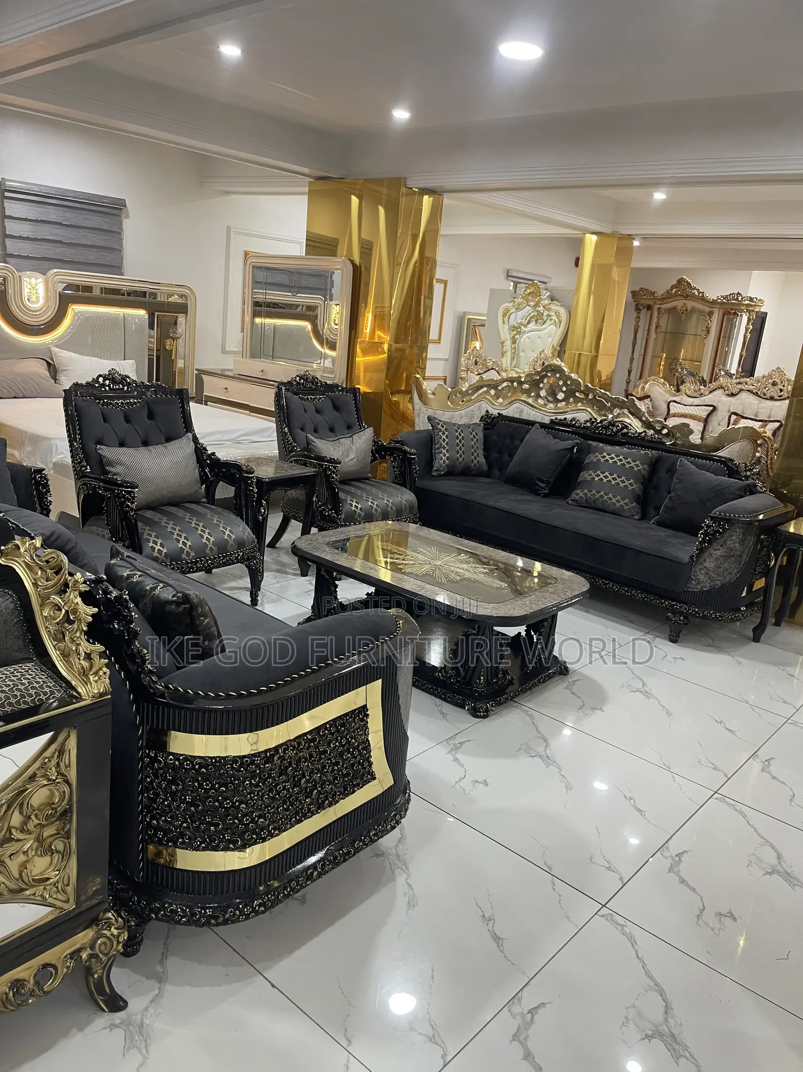 Set of High Classic Imported Turkish Royal Fabric Sofa Chair