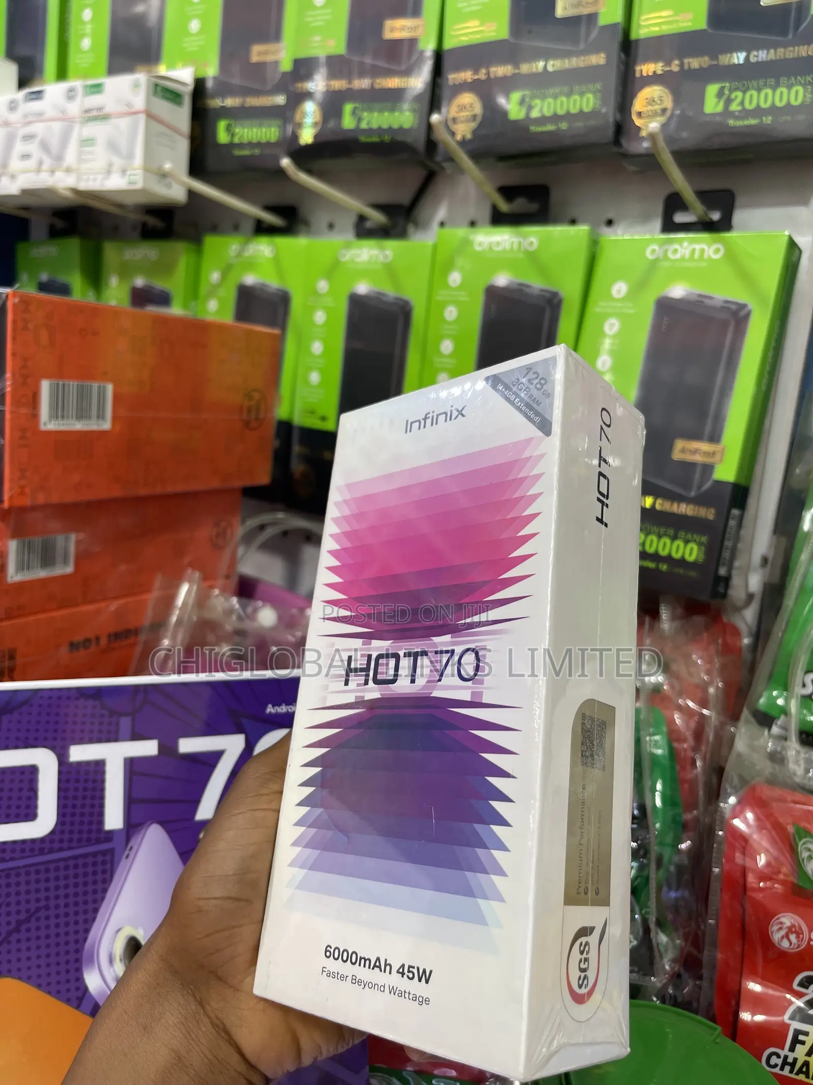 New Infinix Hot 70 128 GB Black