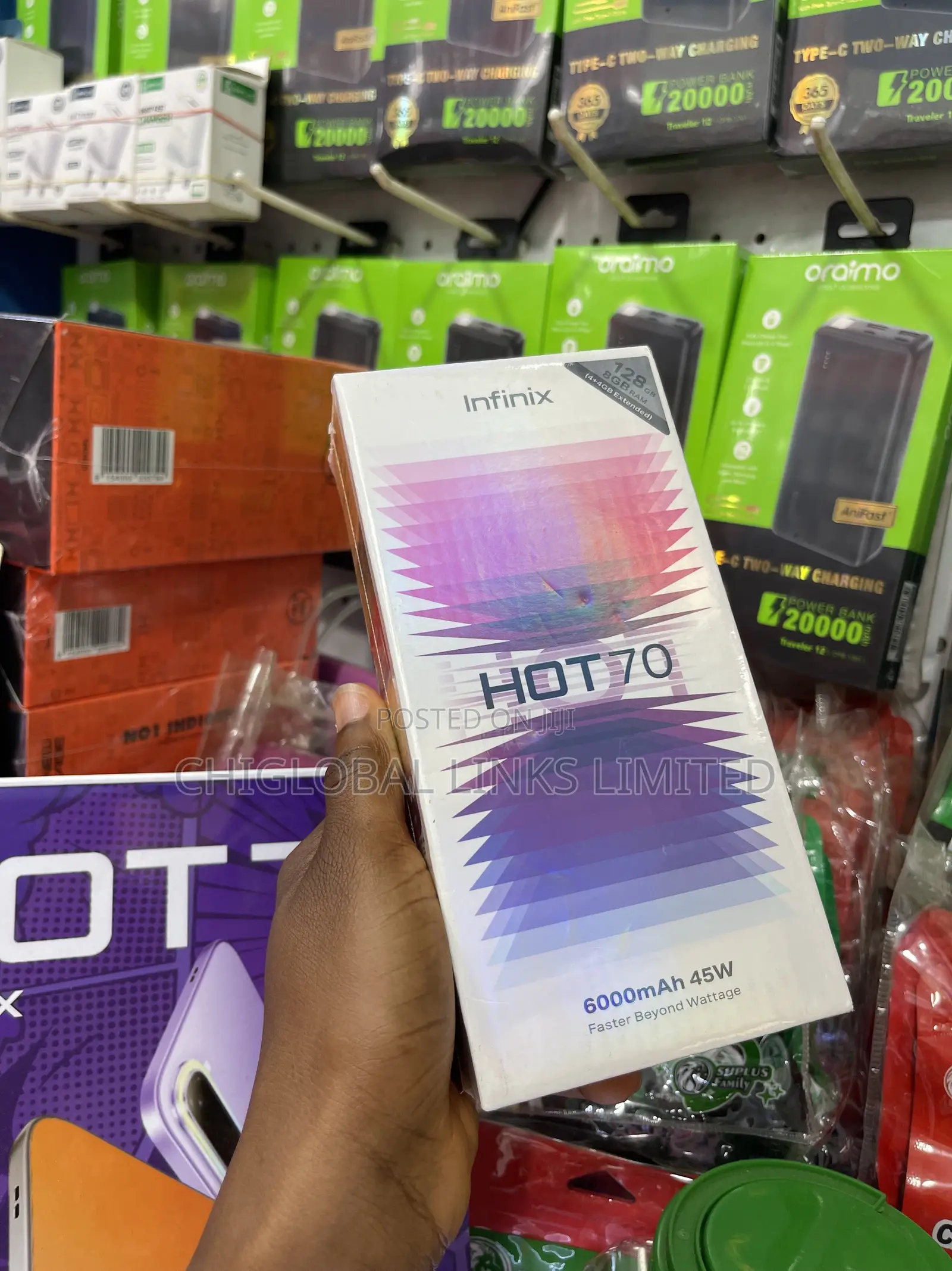 New Infinix Hot 70 128 GB Black