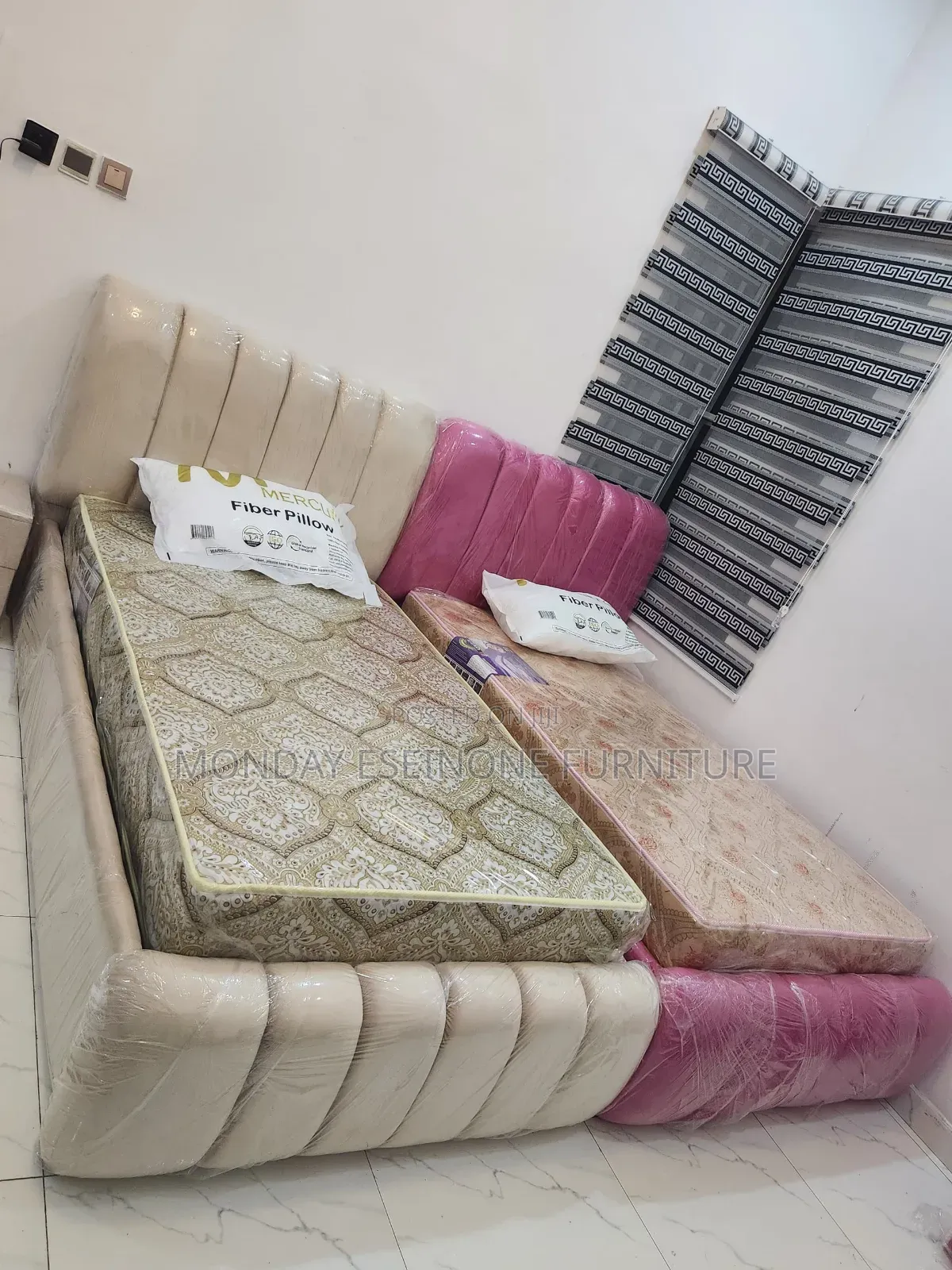 3.5 X 6 FT Pink Padded Bedframe – Strong & Comfortable