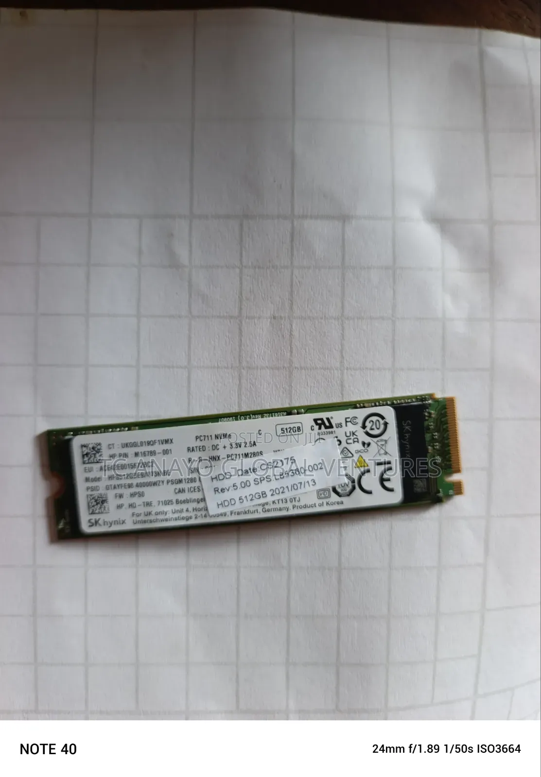 512 SSD Card Single Cut