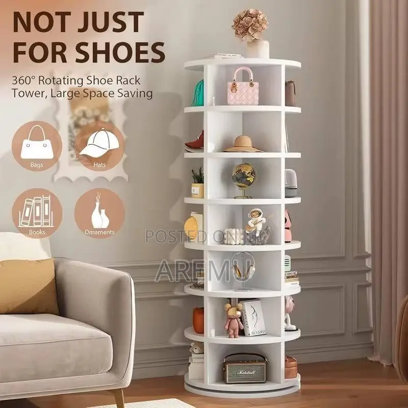 7 Layer Rotating Shoe Rack