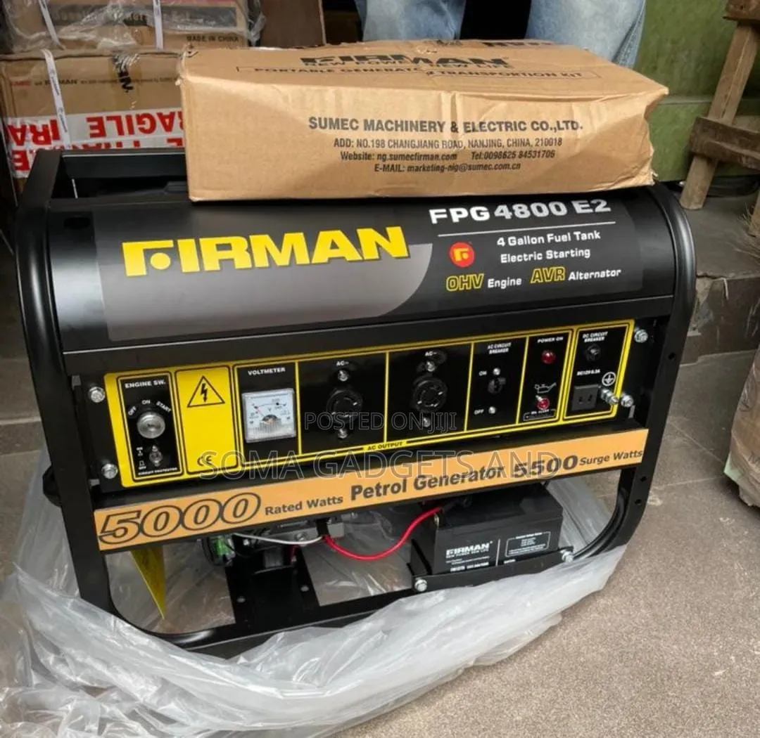 (5.5KVA)Firman Petrol Gen Model Fpg4800e2 100%copper Coil