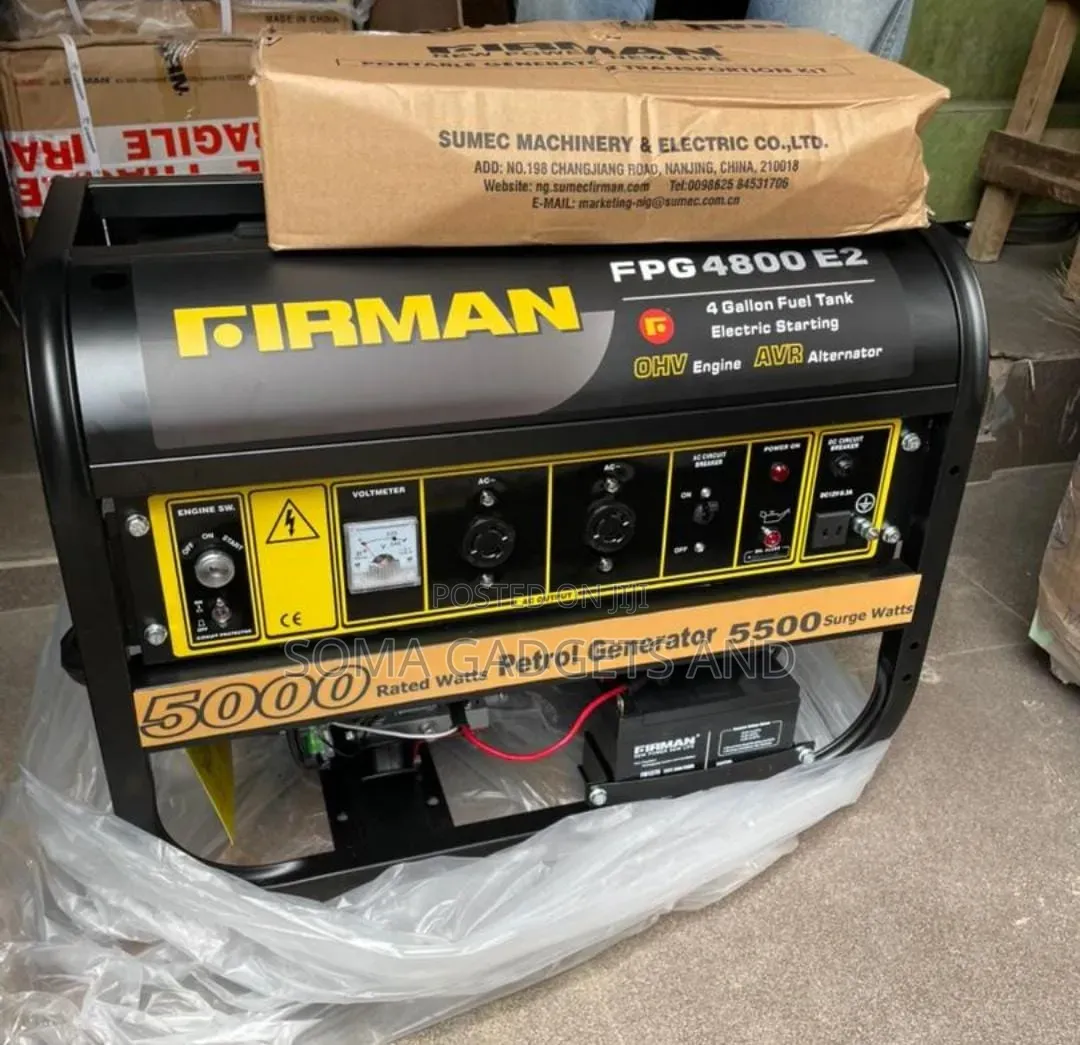 (5.5KVA)Firman Petrol Gen Model Fpg4800e2 100%copper Coil