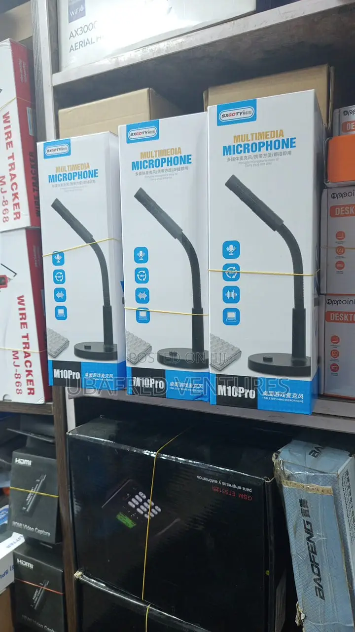 Plug & Play Microphone for Laptop & Computer With Desktop Stand