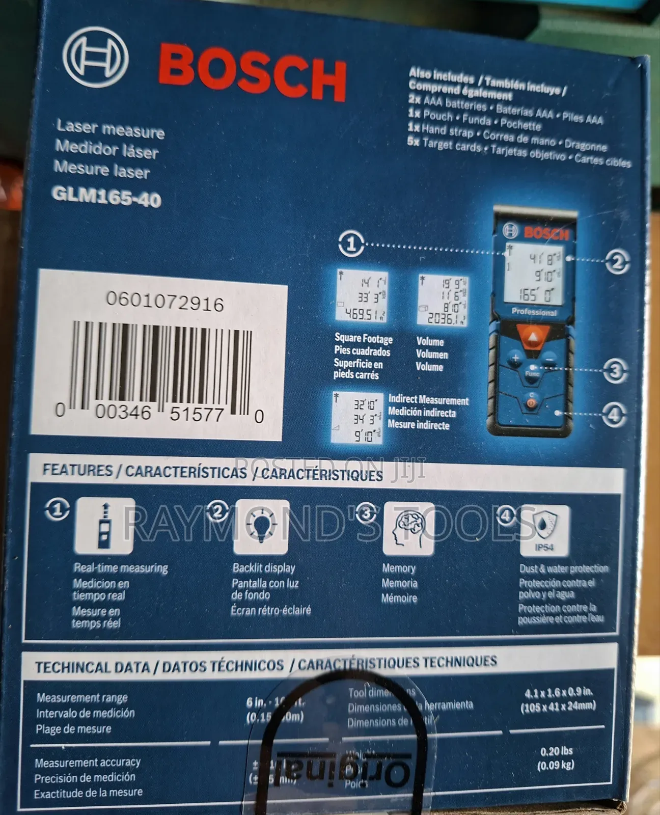 Laser Measuring Tape Bosch 50m GLM 165-40 Blaze