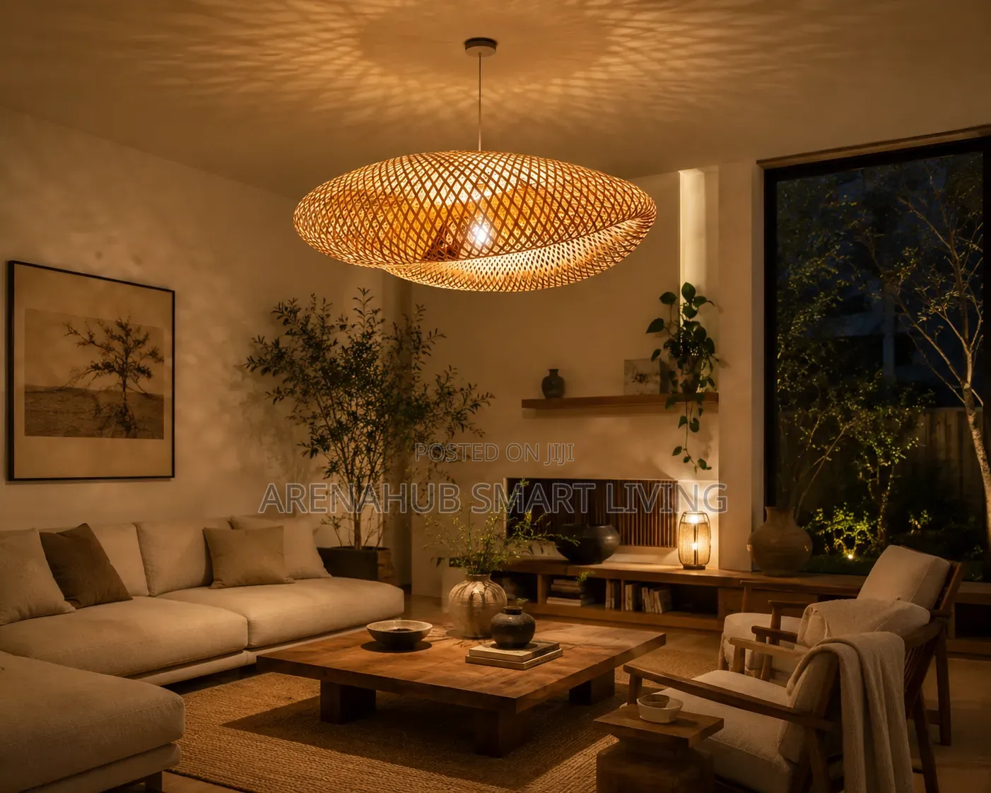 HandMade Vintage Bamboo Weaving LED Pendant Light Home Hanging