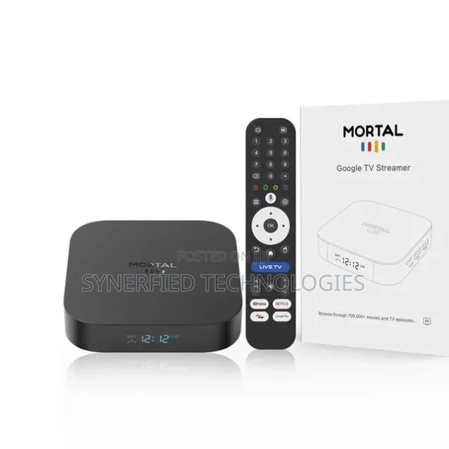 Mortal X5S TV Box Android 16 Smart Streaming Remote LED Display