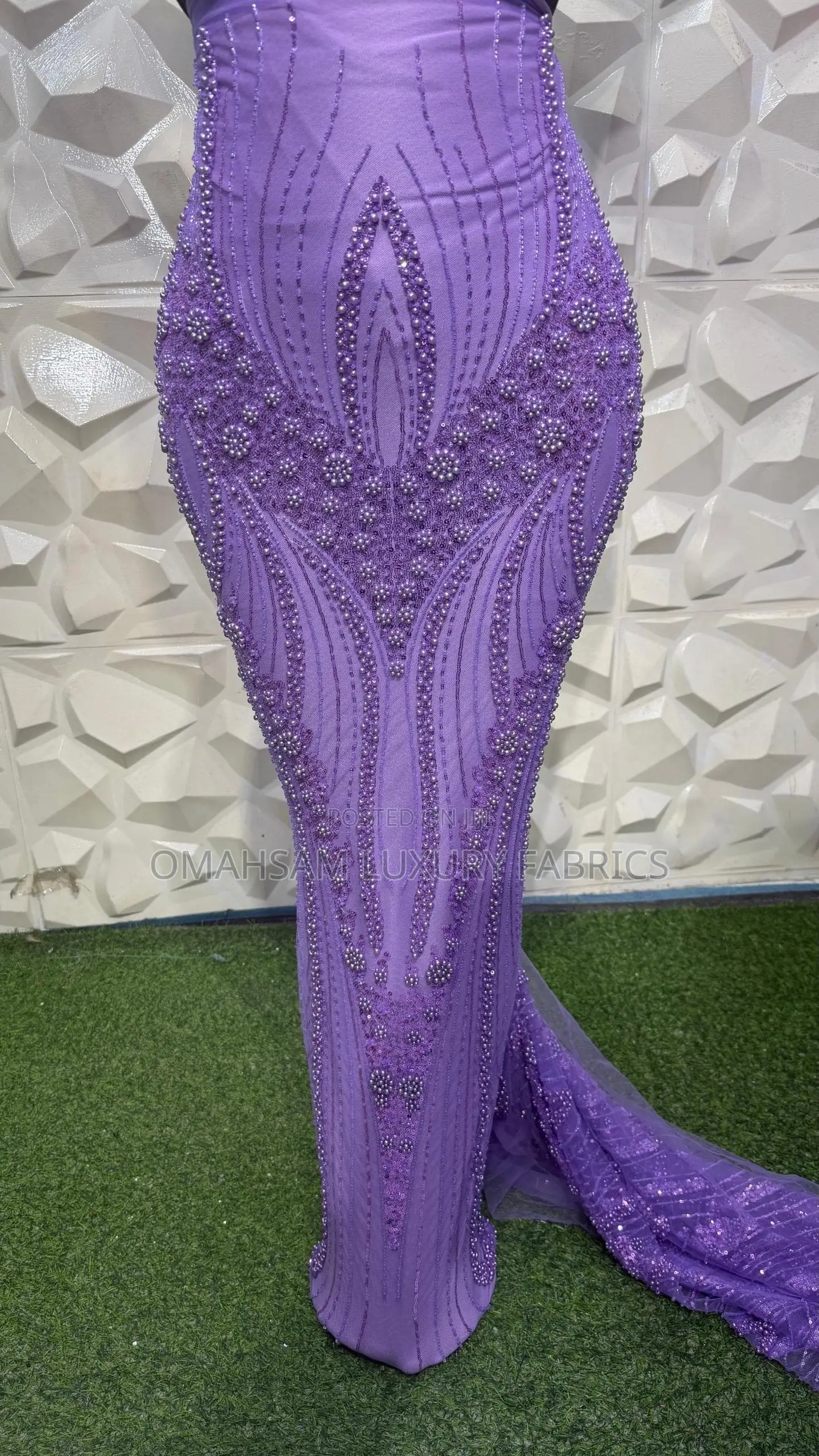 Fully Handbeaded Lace