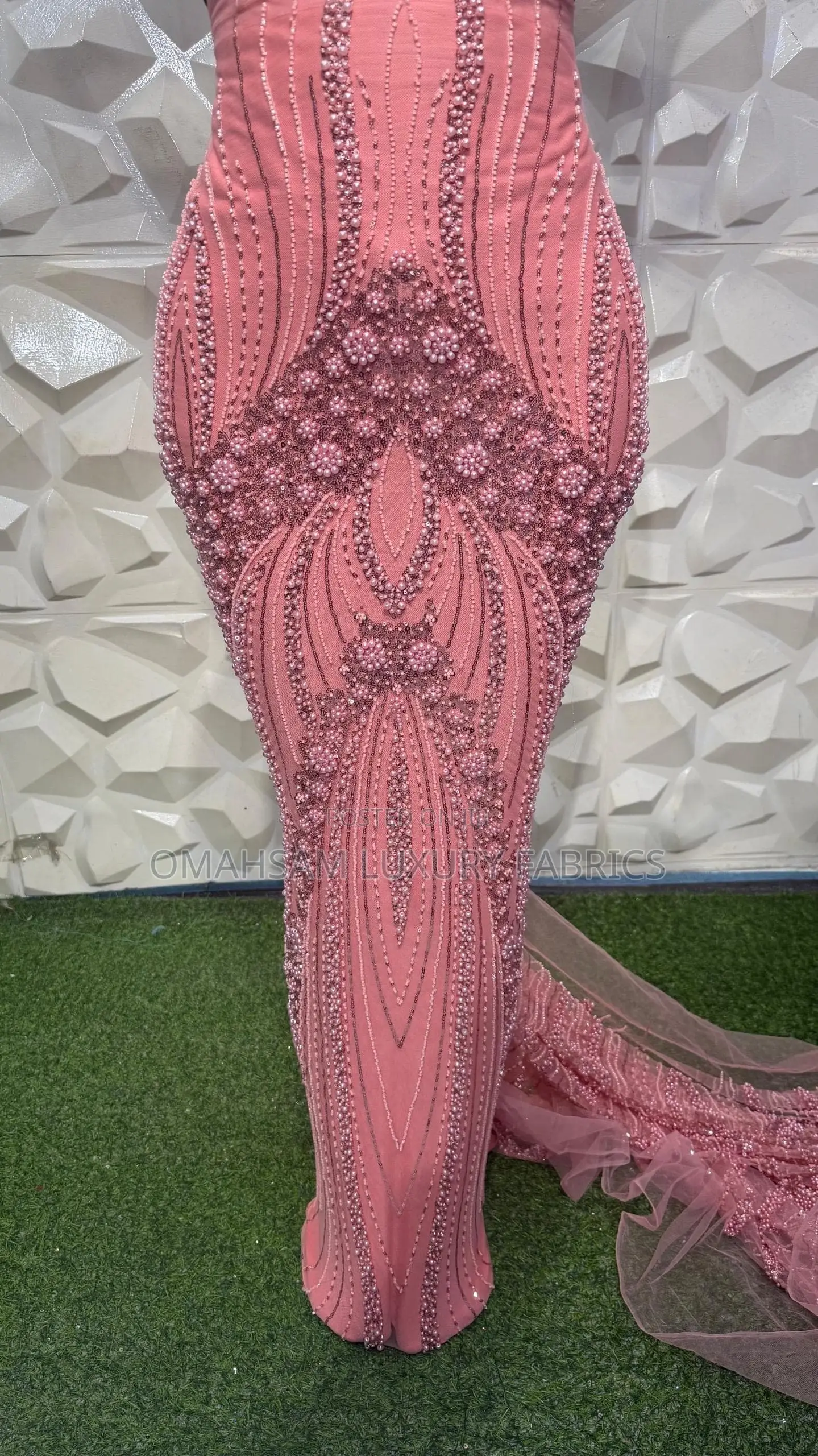 Fully Handbeaded Lace