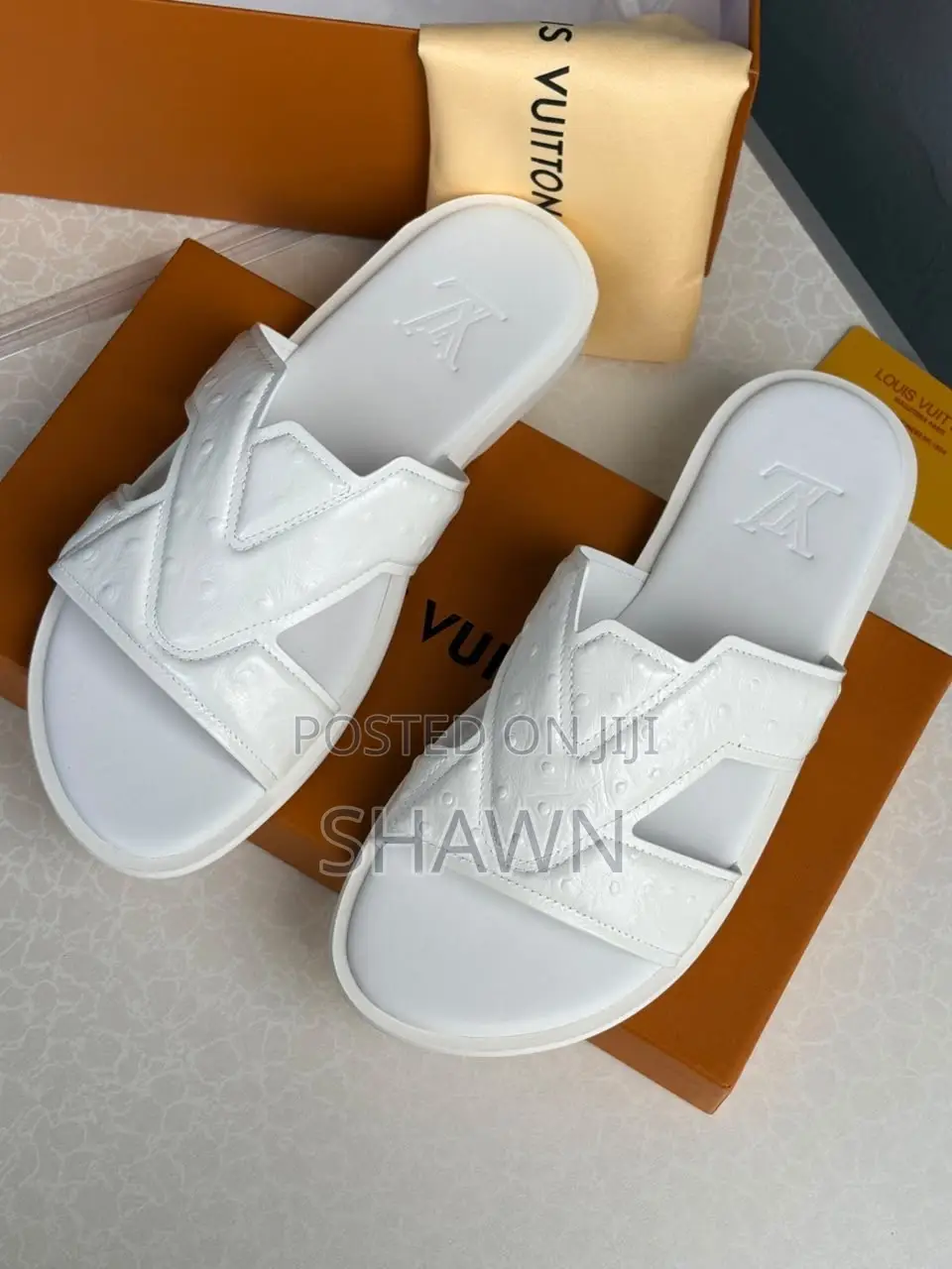 Louis Vuitton Leather Slippers