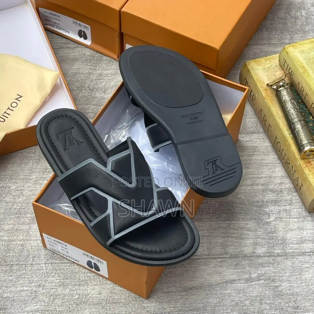 Louis Vuitton Leather Slippers