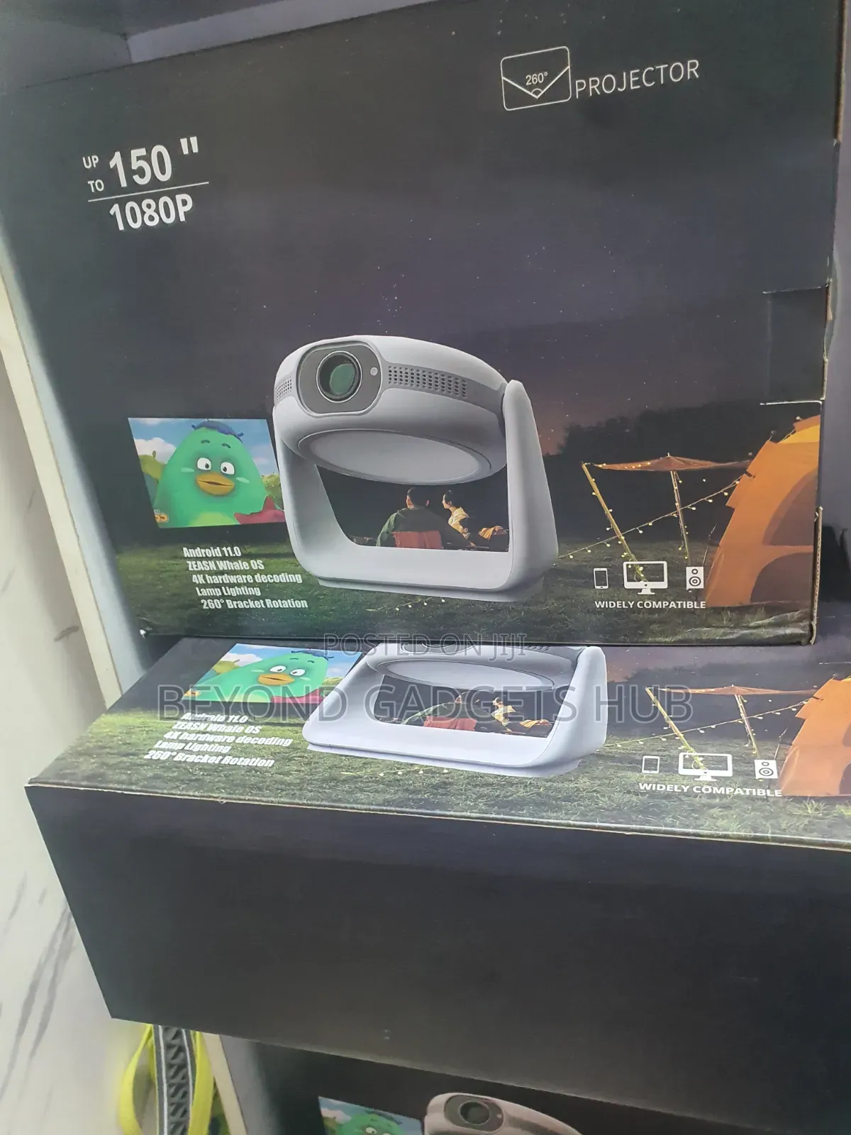 Rechargeable HD 4k Smart Projector With Inbuilt Battery