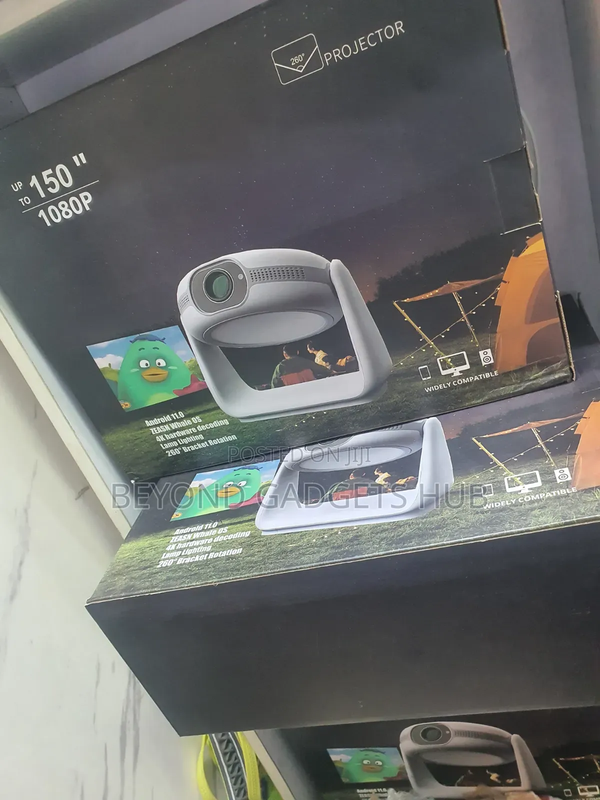 Rechargeable HD 4k Smart Projector With Inbuilt Battery