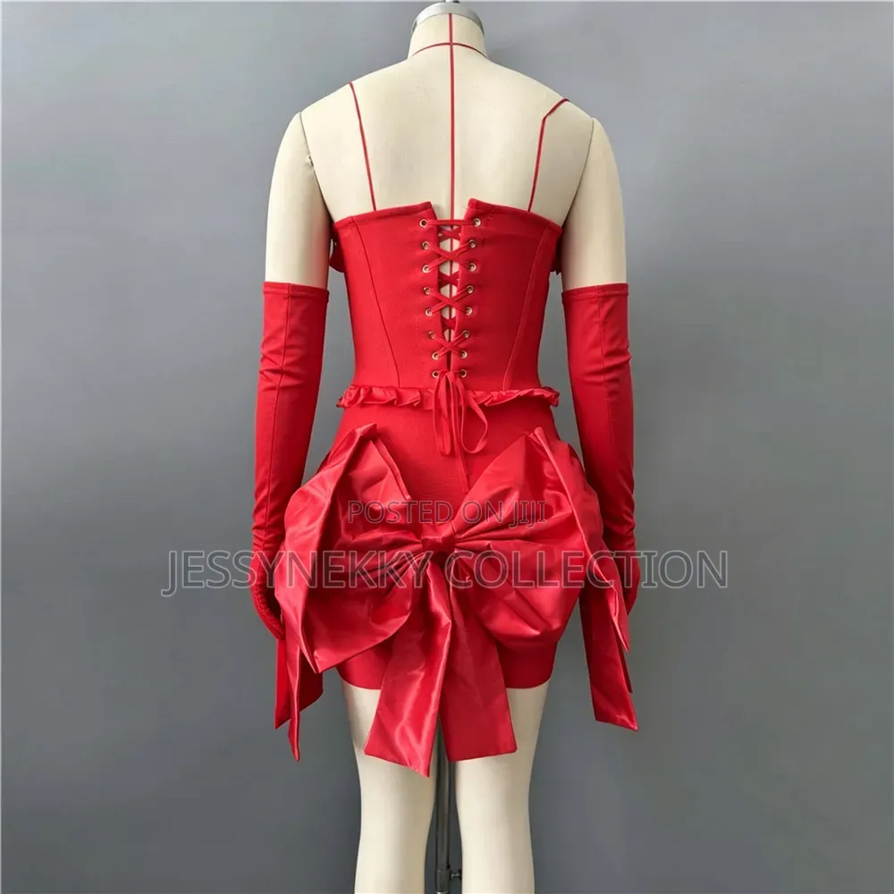 Classic Luxurious Ladies Bandage Dress With Hand Gloves