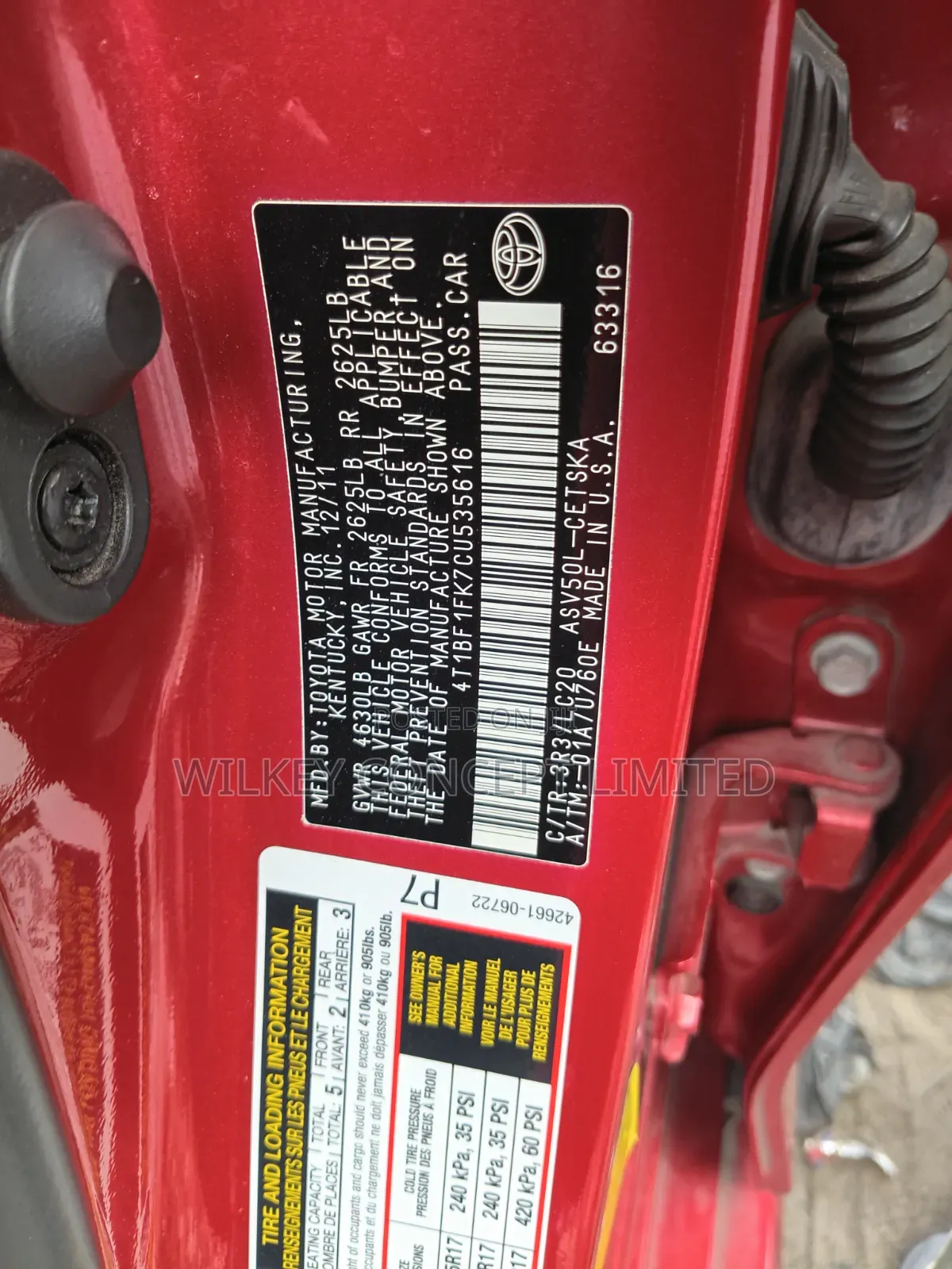 Toyota Camry SE Limited Edition 4dr Sedan (2.5L 4cyl 6A) 2012 Red